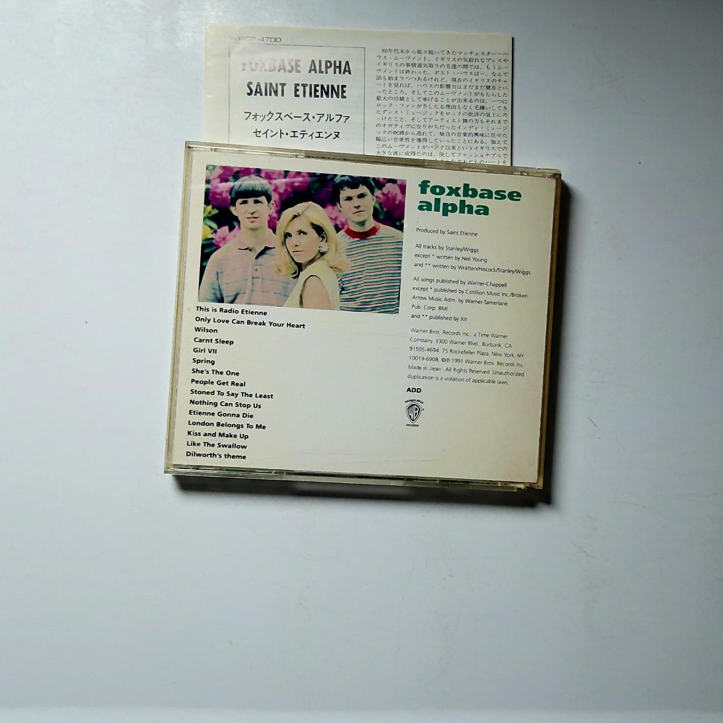 Saint Etienne – Foxbase Alpha (CD, 1992) Japan WPCP-4700