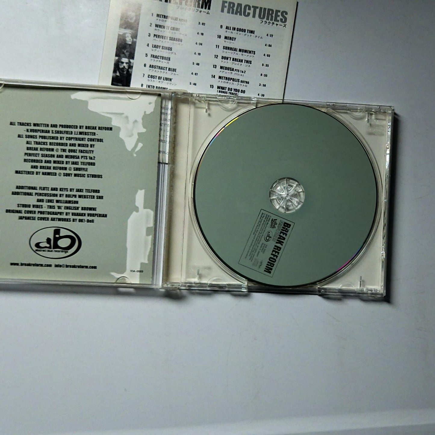 Break Reform – Fractures (CD, 2002) Japan VIA-0003