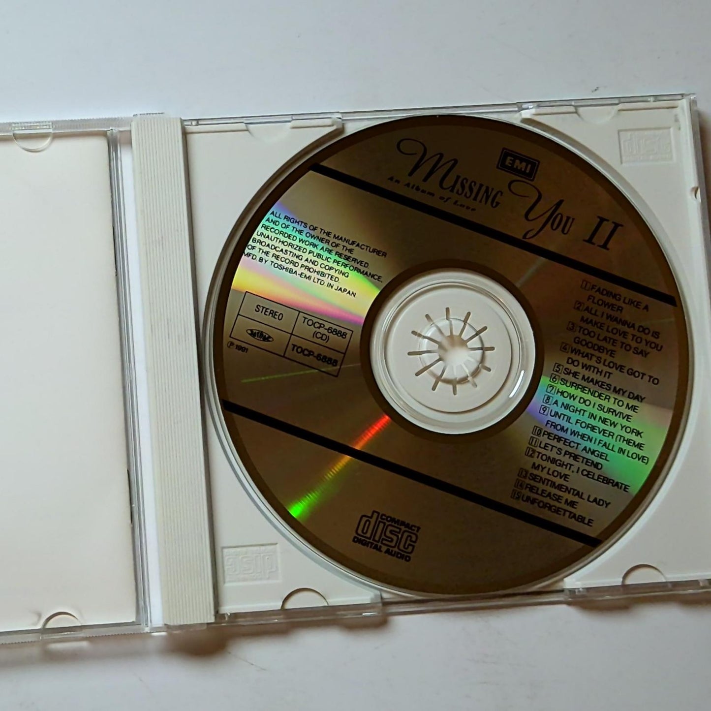 Various – Missing You II: An Album Of Love (CD, 1991) Japan TOCP-6888