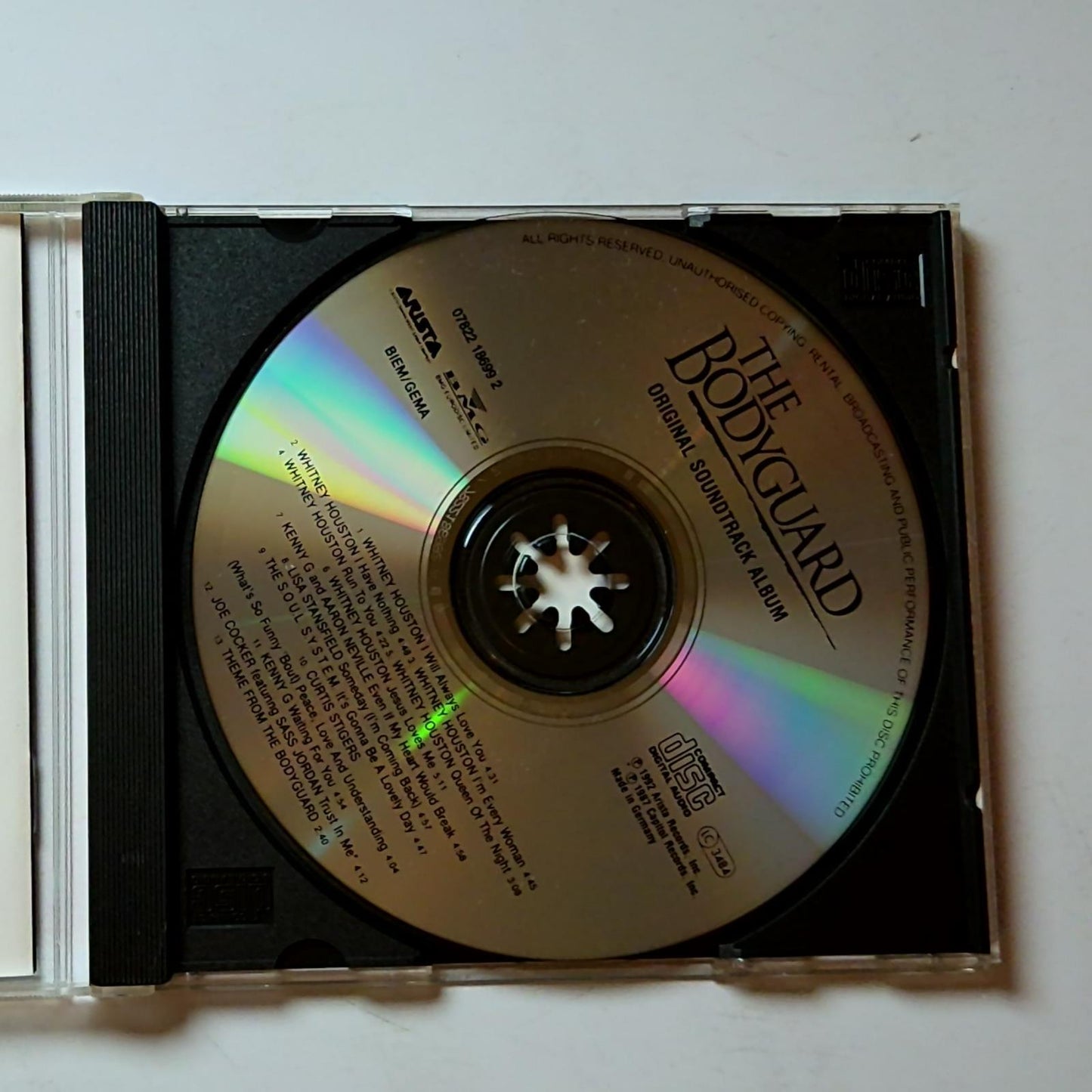 The Bodyguard (Original Soundtrack Album) (CD, 1992) Europe 07822-18699-2