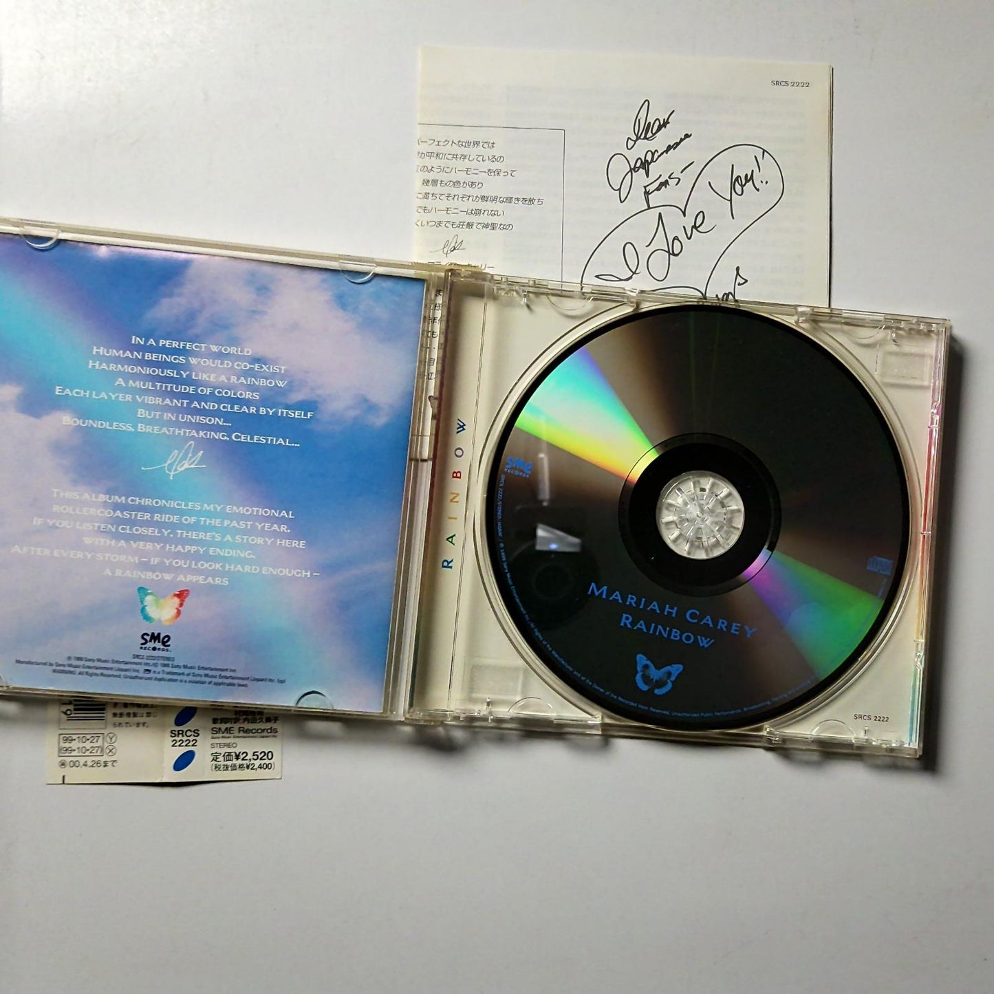 Mariah Carey – Rainbow (CD, 1999) Japan obi SRCS 2222