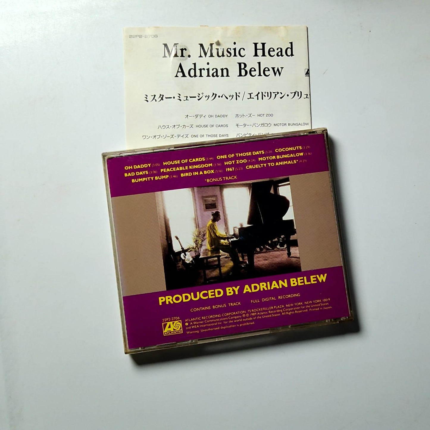 Adrian Belew – Mr.Music Head (CD, 1989) Japan 22P2-2706