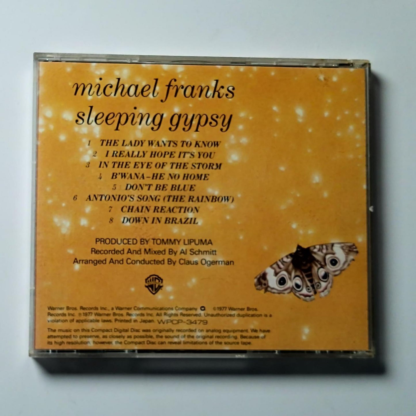 Michael Franks – Sleeping Gypsy (CD, 1977) Japan water damaged WPCP-3479