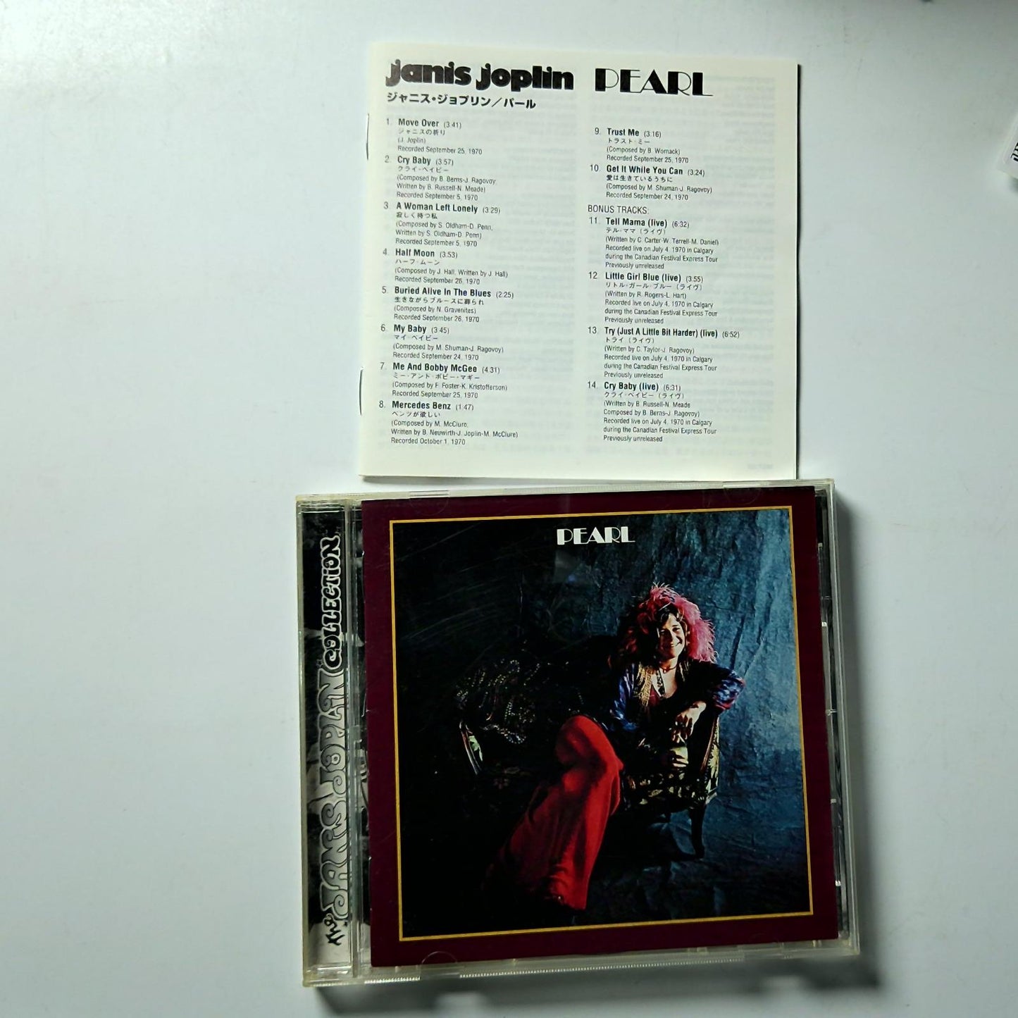 Janis Joplin – Pearl (CD, 2004) Japan Bonus Track MHCP-356