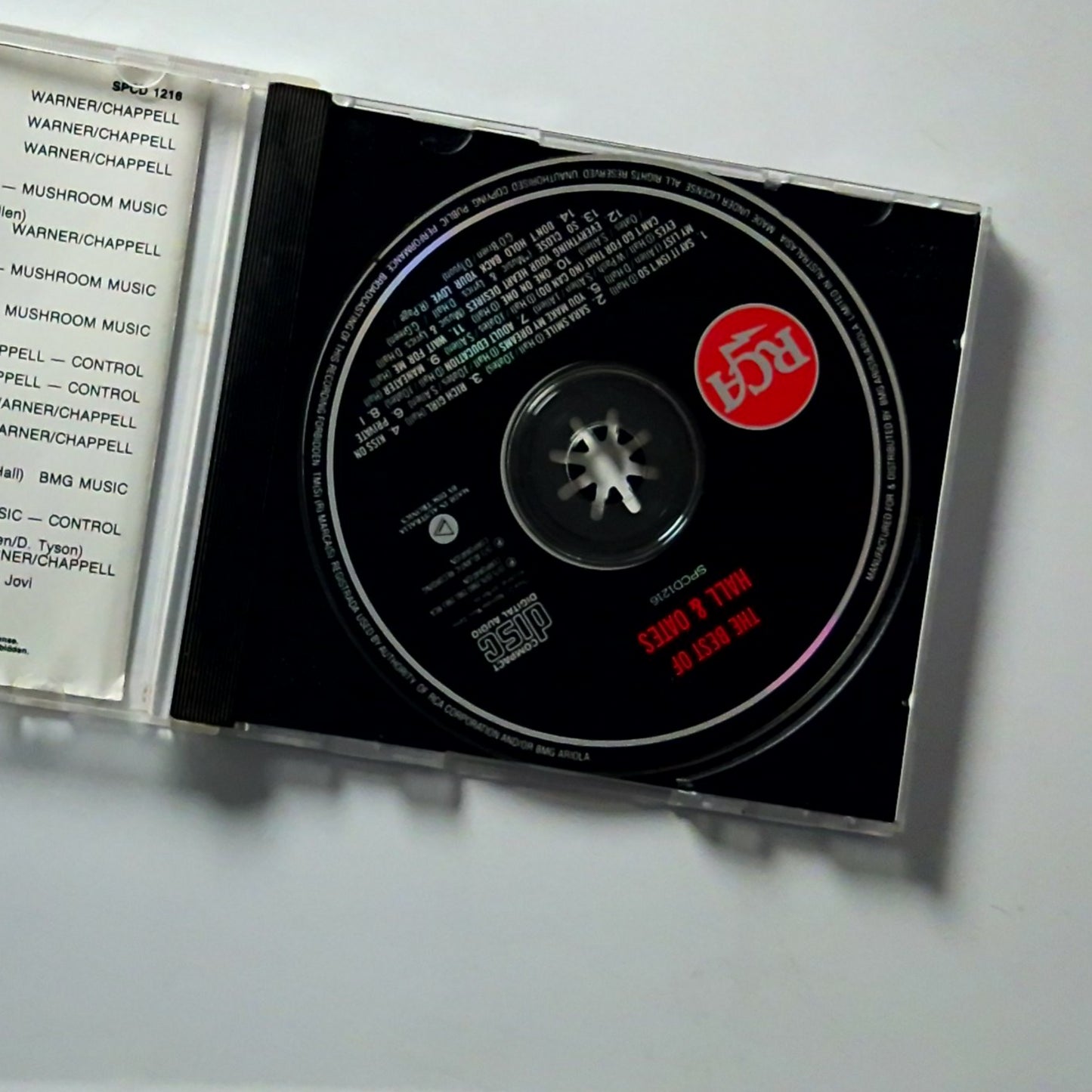 Daryl Hall & John Oates – The Best Of (CD, 1979) Australasia SPCD 1216