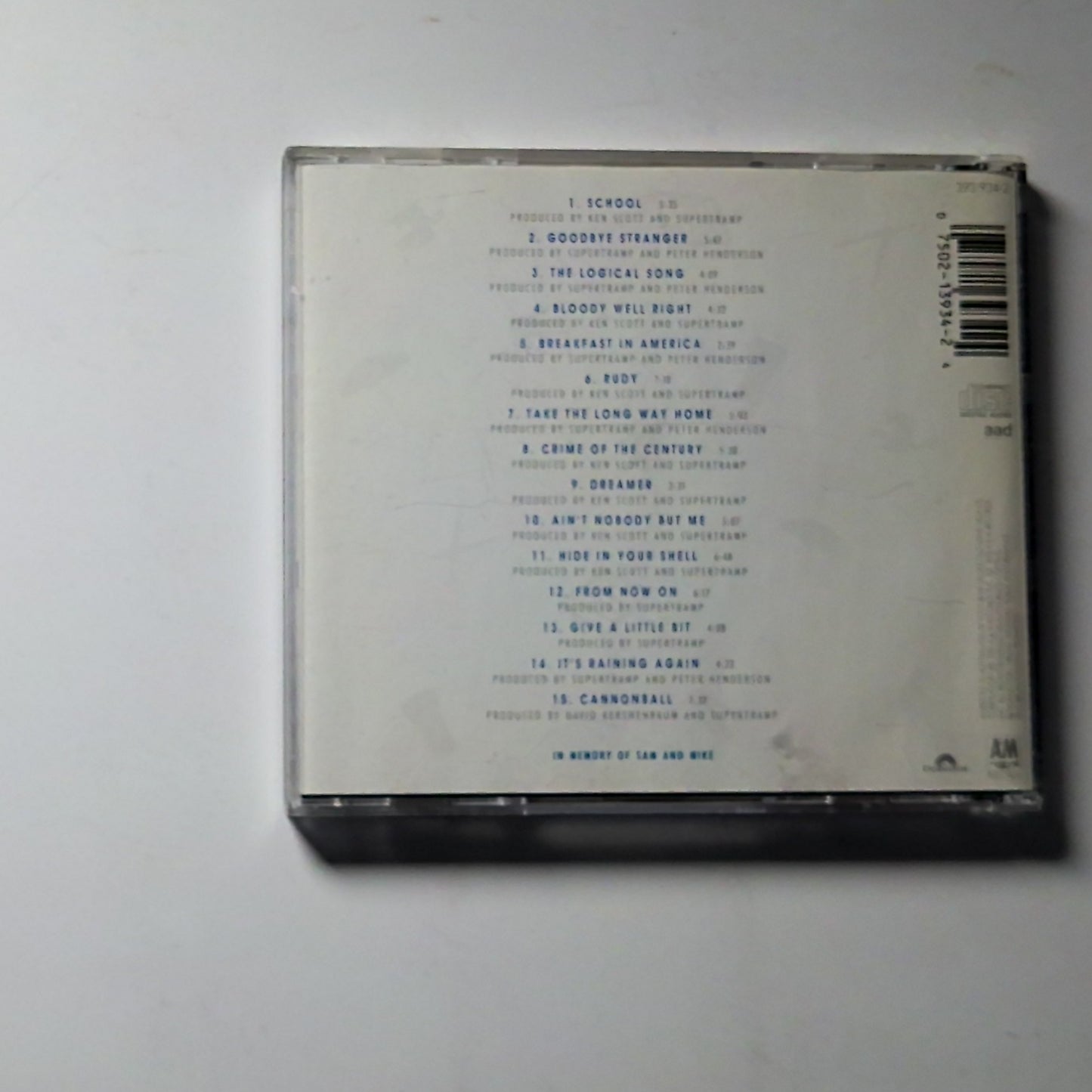 Supertramp – The Very Best Of Supertramp (CD, 2007) Australasia 393 934-2