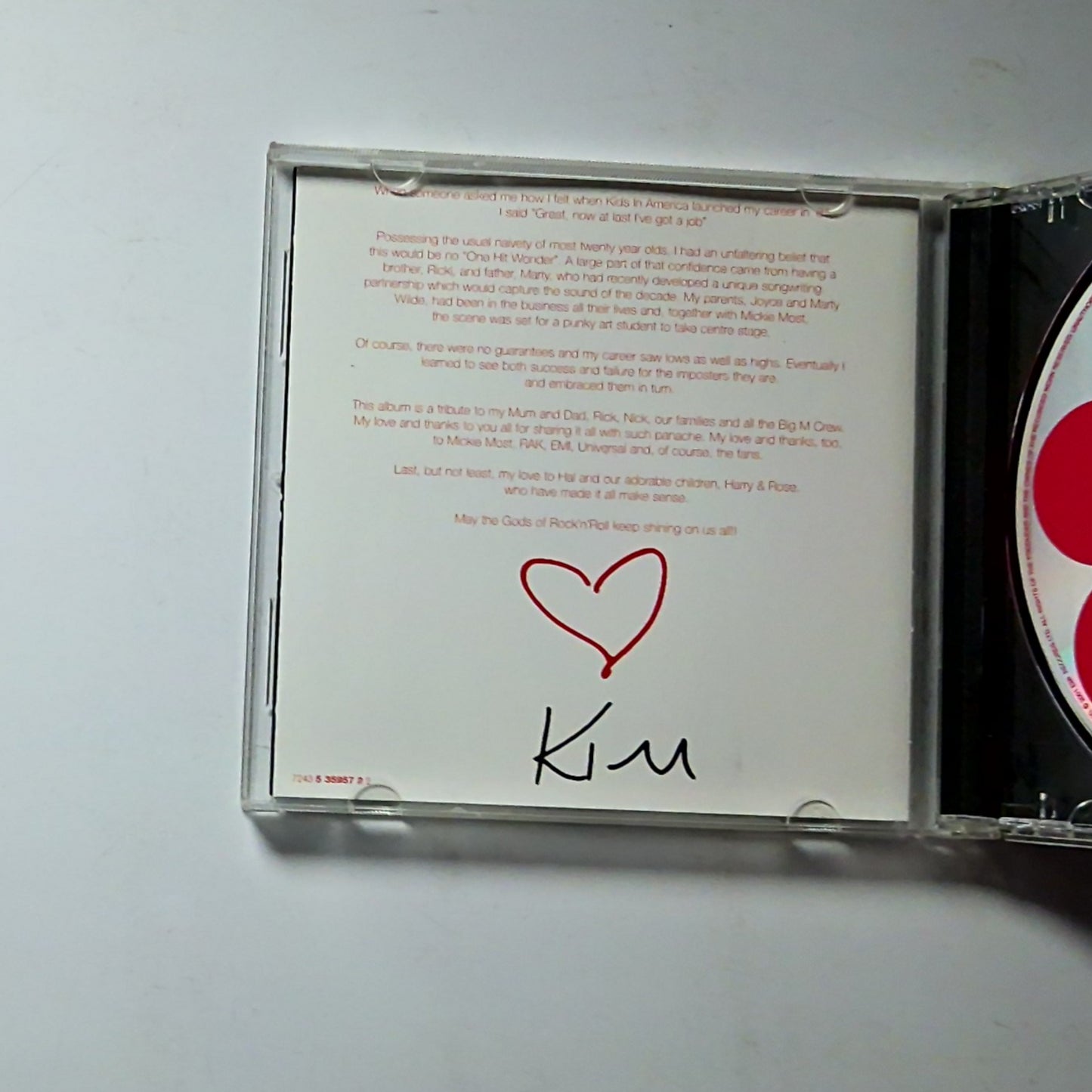 Kim Wilde – The Very Best Of Kim Wilde (CD, 2001) Australasia 7243 5 35957 2 2