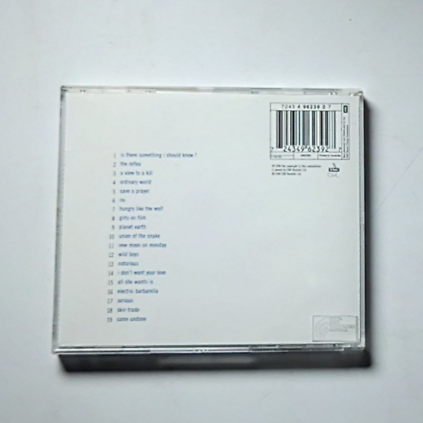 Duran Duran – Greatest (CD, 1998) Australasia 7243 4 96239 2 7