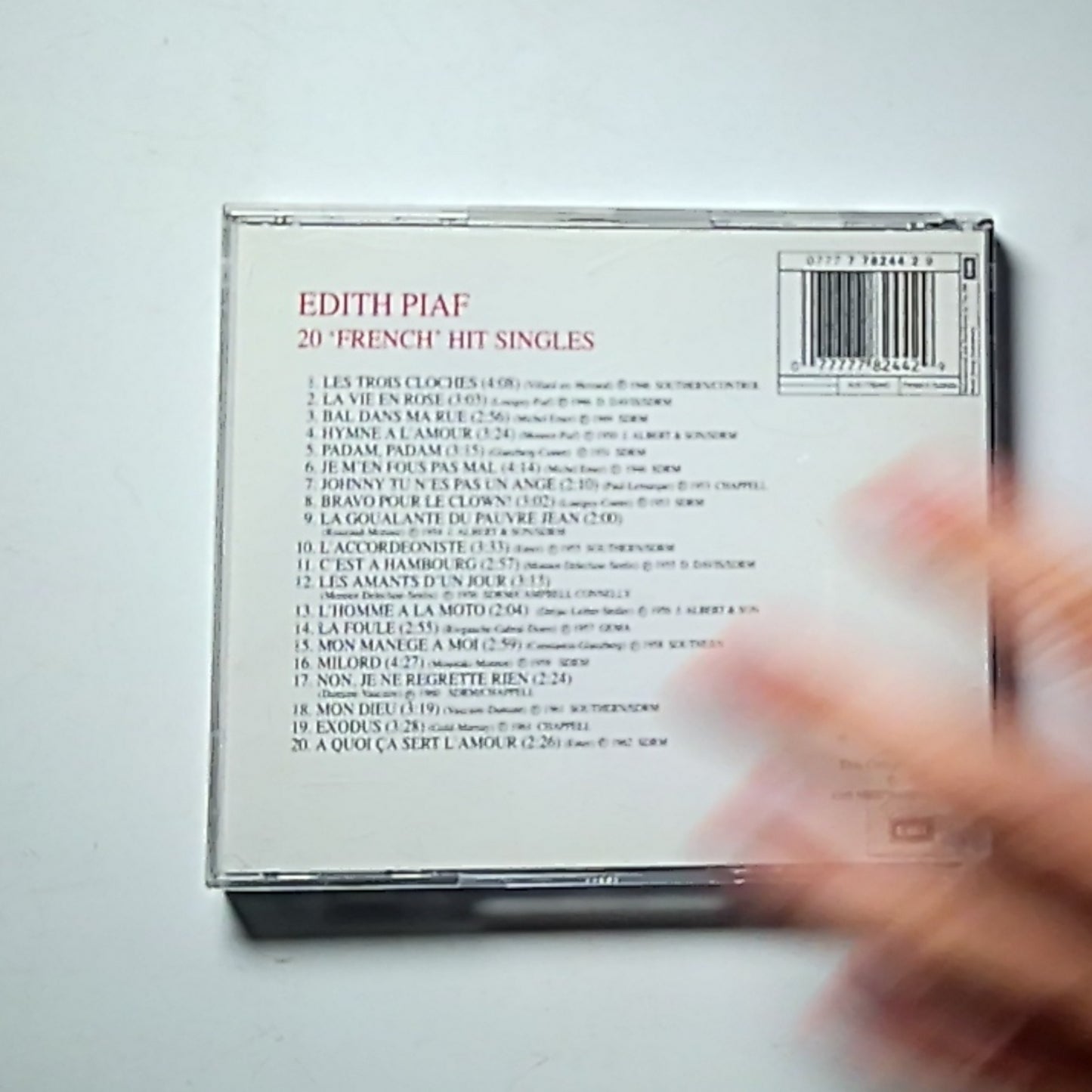 Edith Piaf – 20 French Hit Singles (CD, 2009) Australia 7782442
