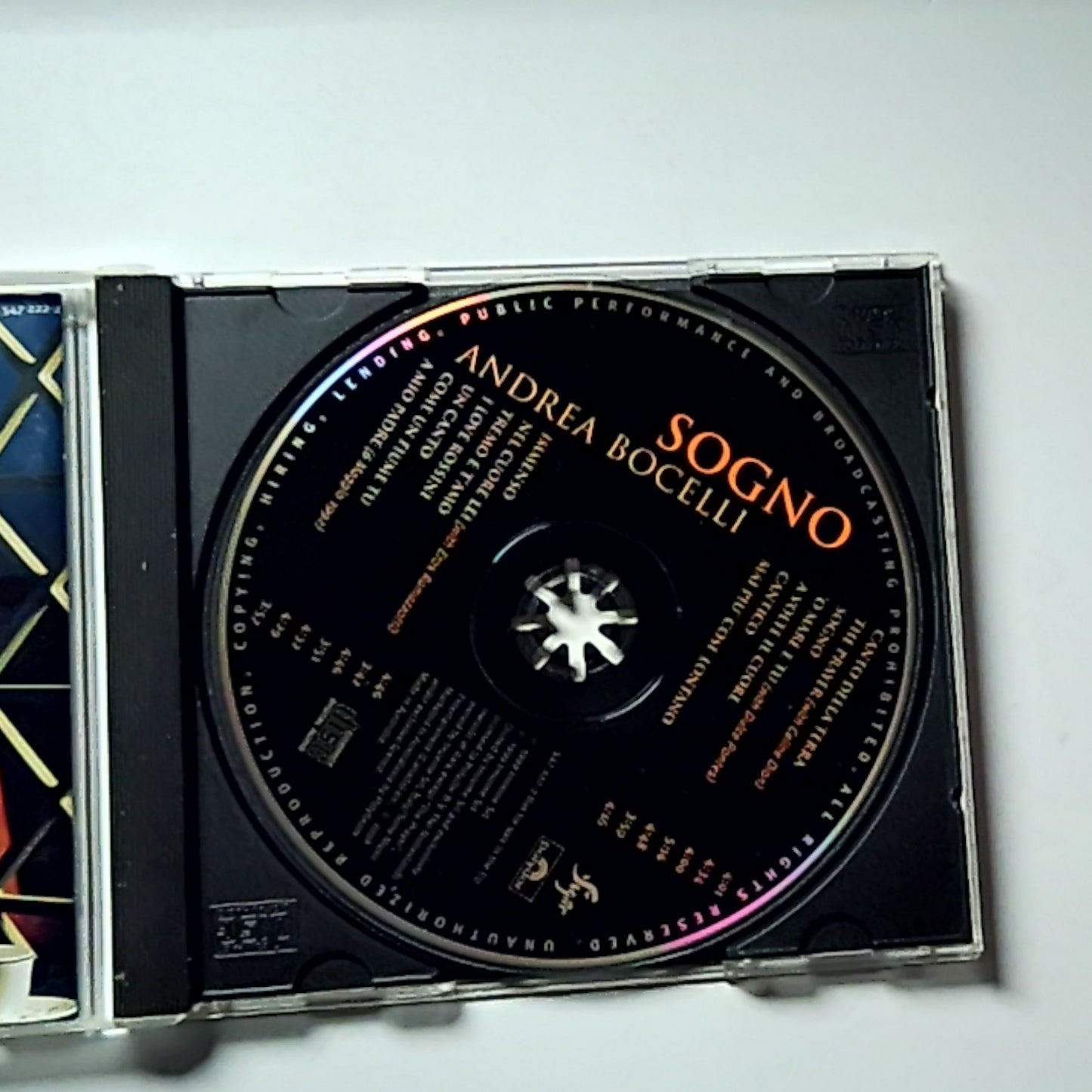 Andrea Bocelli – Sogno (CD, 1999) Australasia 547 222-2