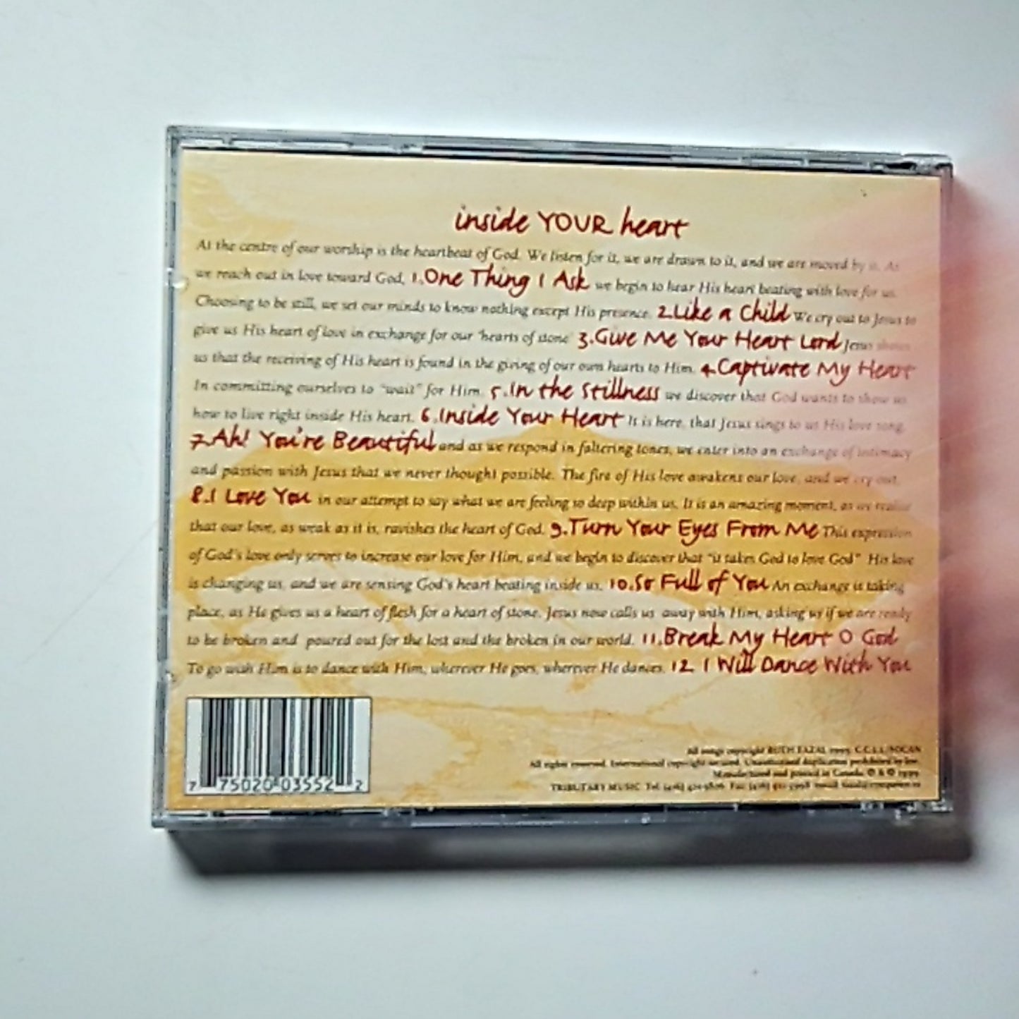 Ruth Fazal – Inside Your Heart (CD, 1999) Canada RFCD04