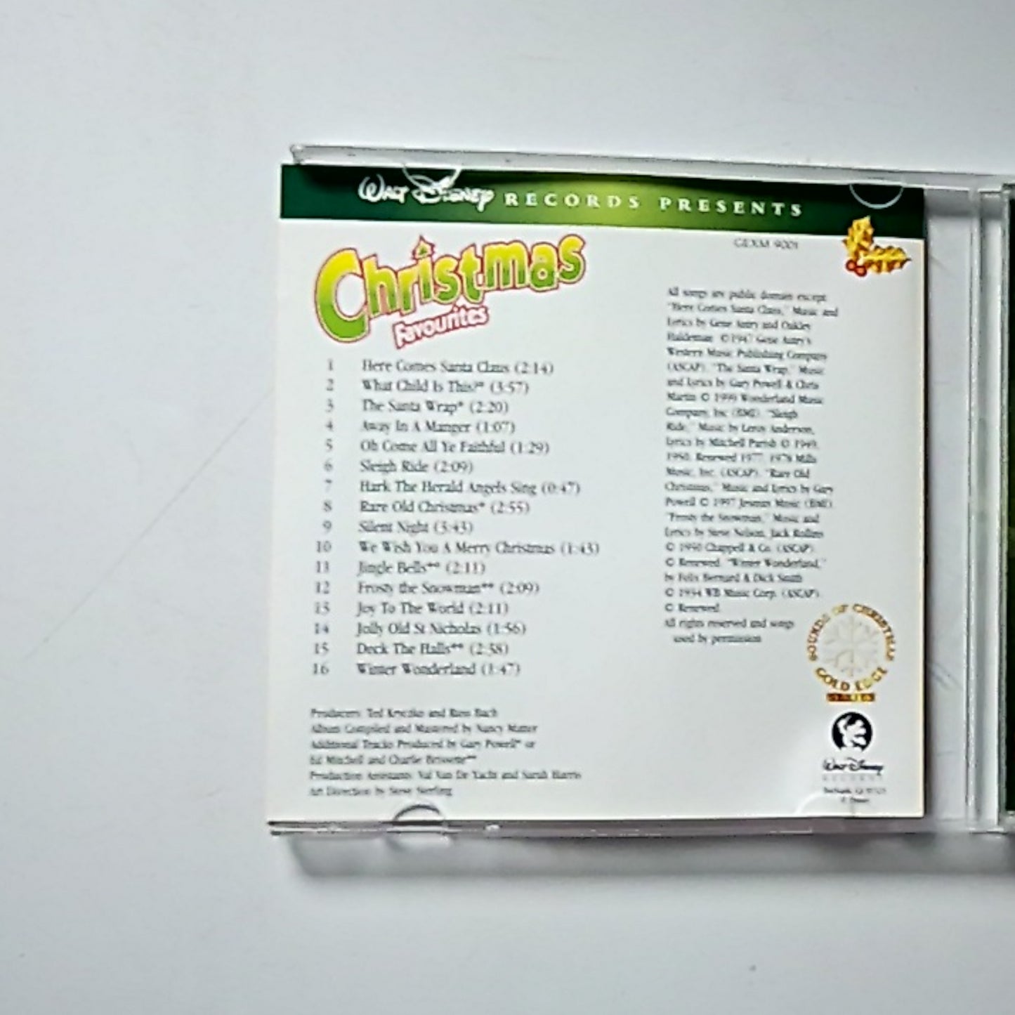 Walt Disney Records – Christmas Favourites (CD) Australia GEXM9001