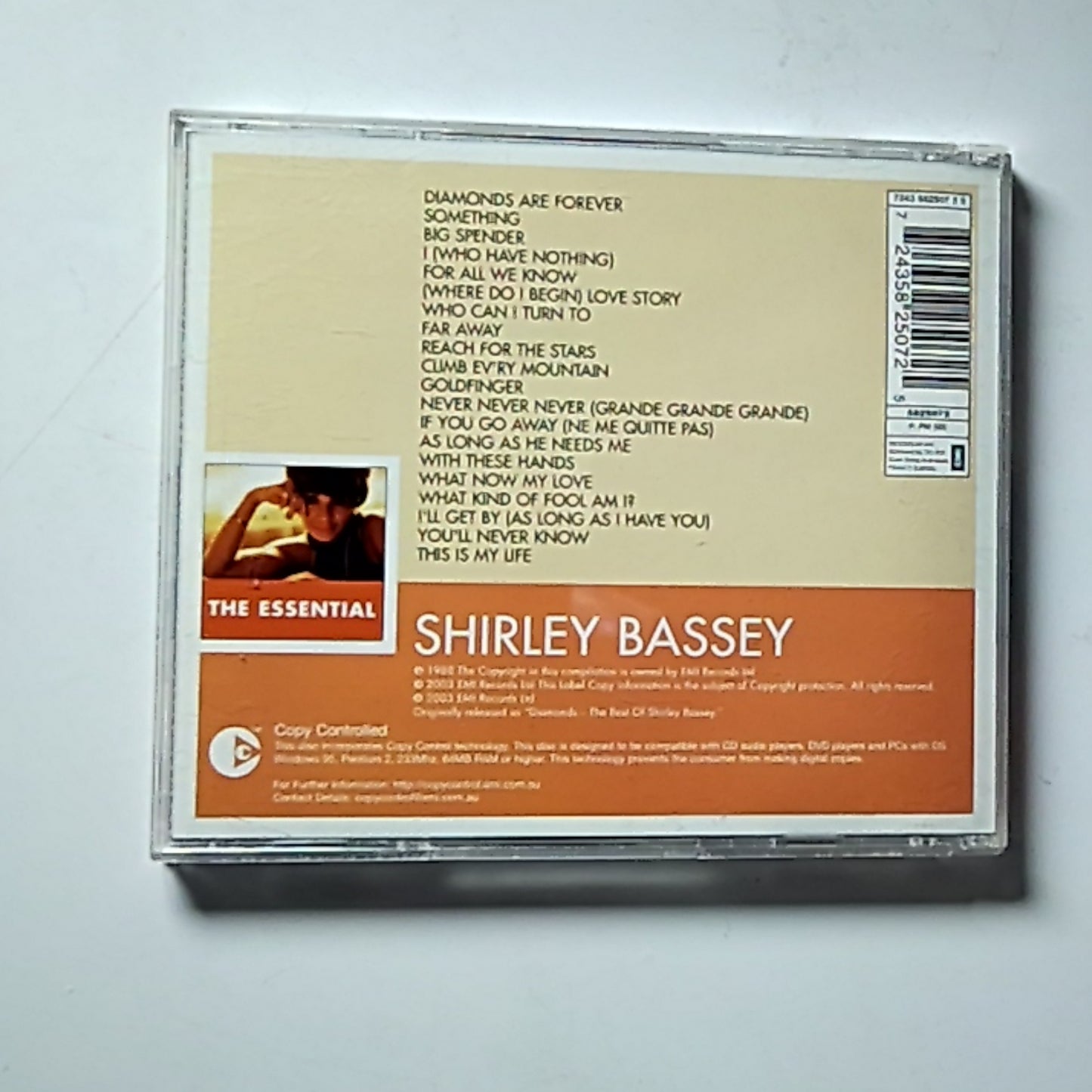 Shirley Bassey – The Essential (CD, 2003) Europe 07243 582507 2 5