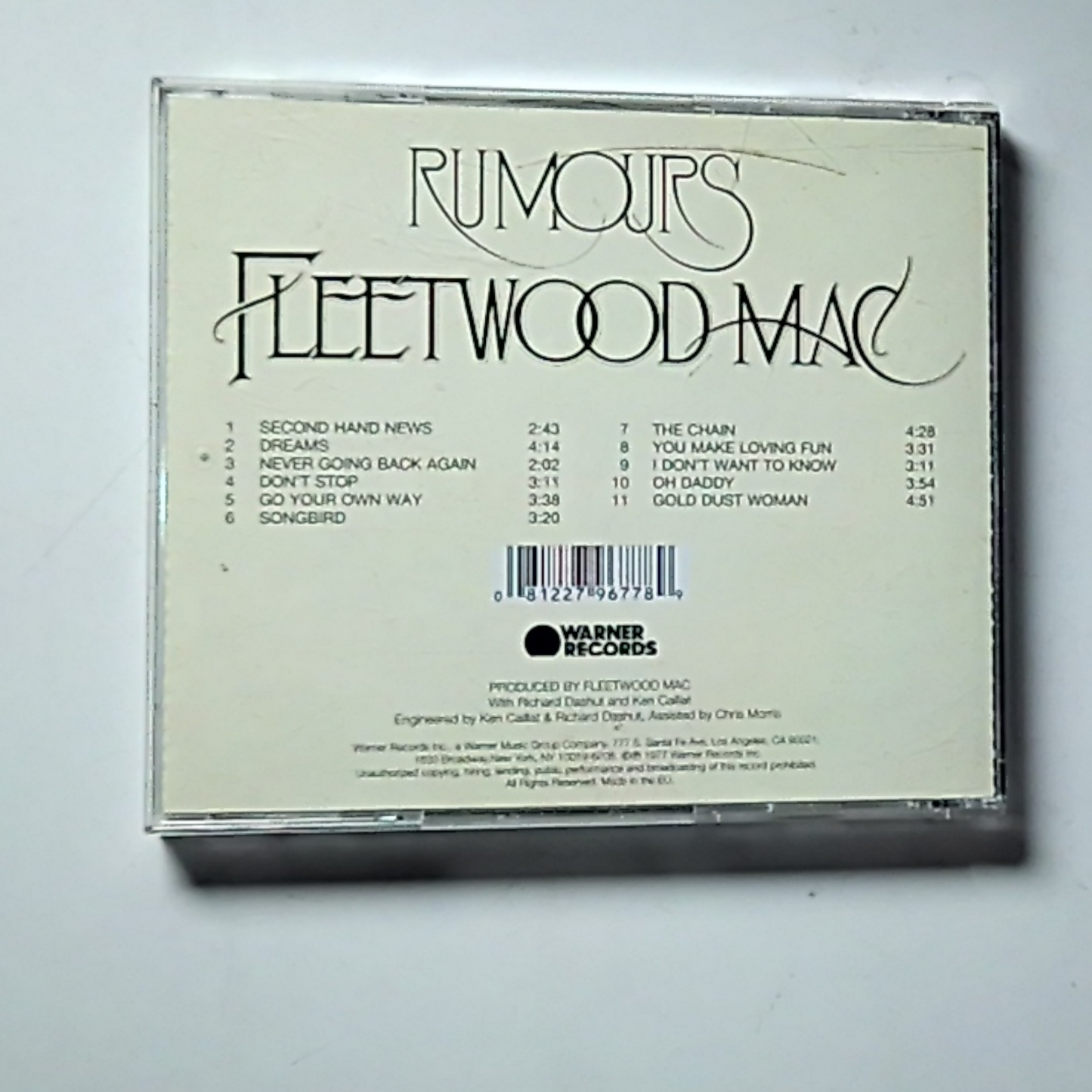 Fleetwood Mac – Rumours (CD, 2012) Europe 8122796778