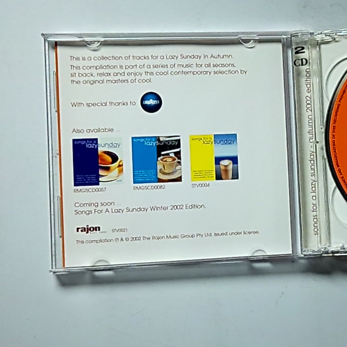 Songs For A Lazy Sunday (Autumn 2002 Edition) (CD, 2002) Australia STV0021