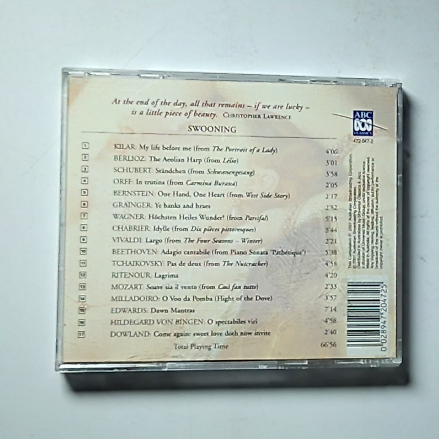 ABC Classics – Swooning (CD, 2001) Australia 472 047-2