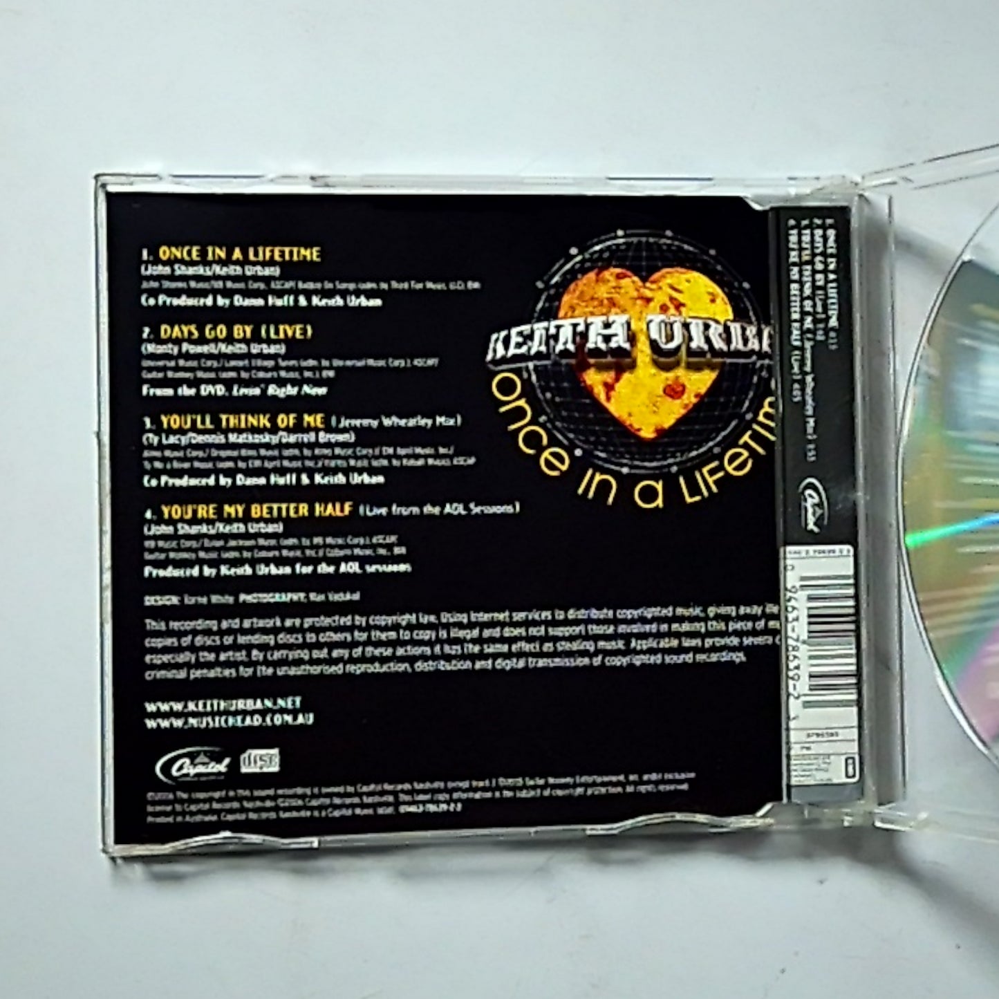 Keith Urban – Once In A Lifetime (CD, 2006) Australia 09463-78639-2-3