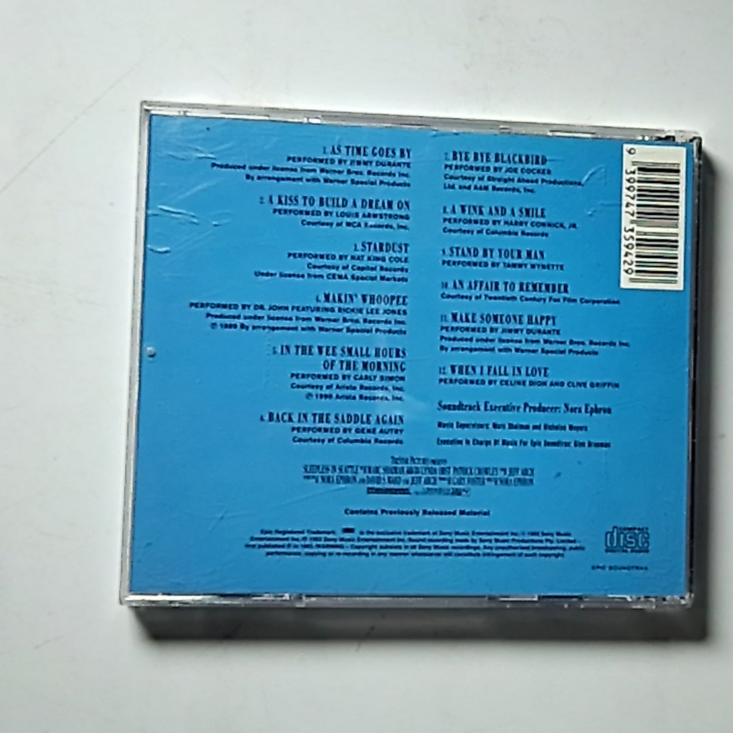 Sleepless In Seattle (Original Motion Picture Soundtrack) (CD, 1993) Australia 4