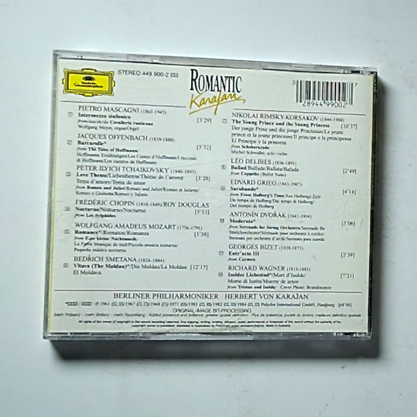 Herbert von Karajan – Romantic Karajan (CD, 1996) Australia 449 900-2