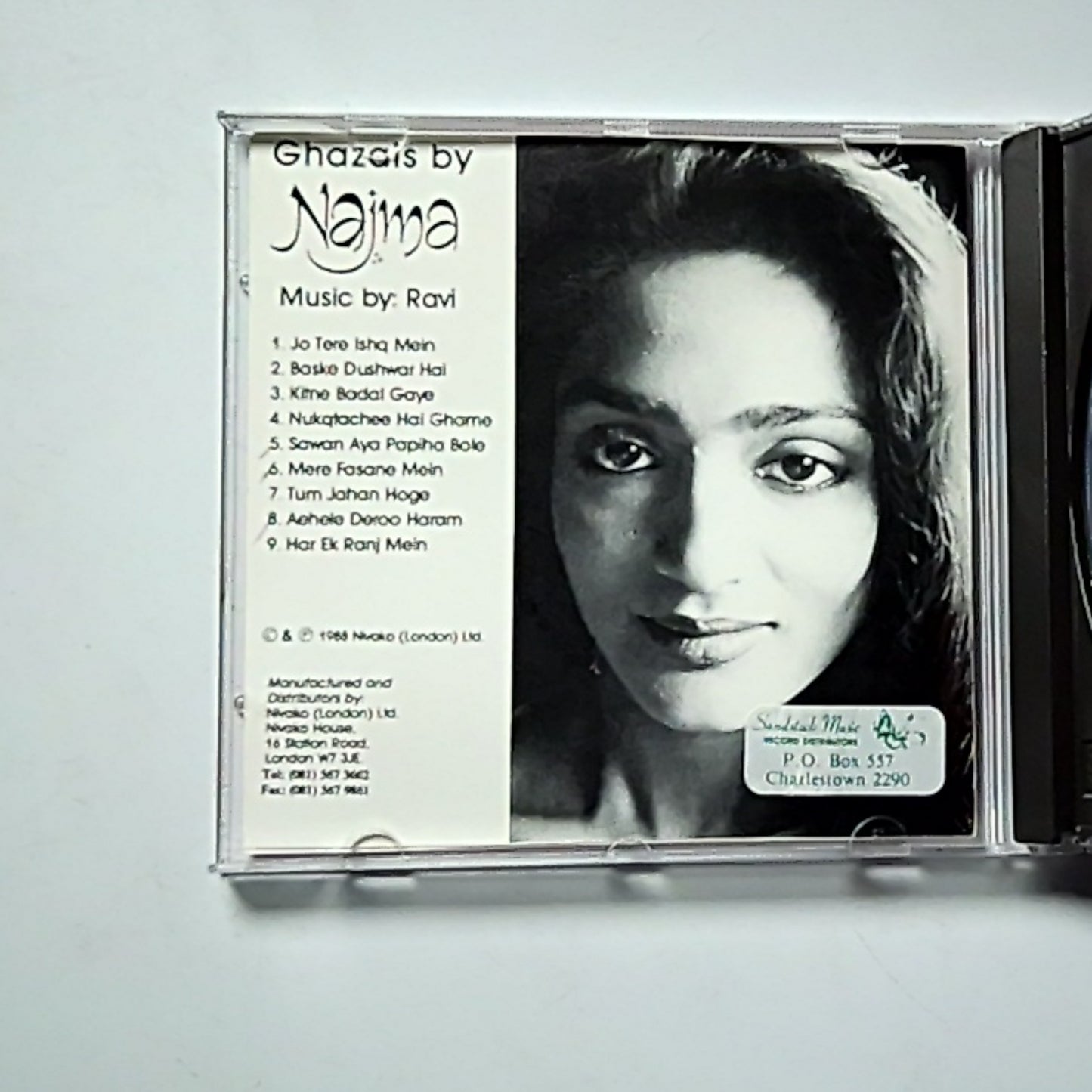 Najma – Ghazals By Najma (CD, 1988) UK NLL CD 001