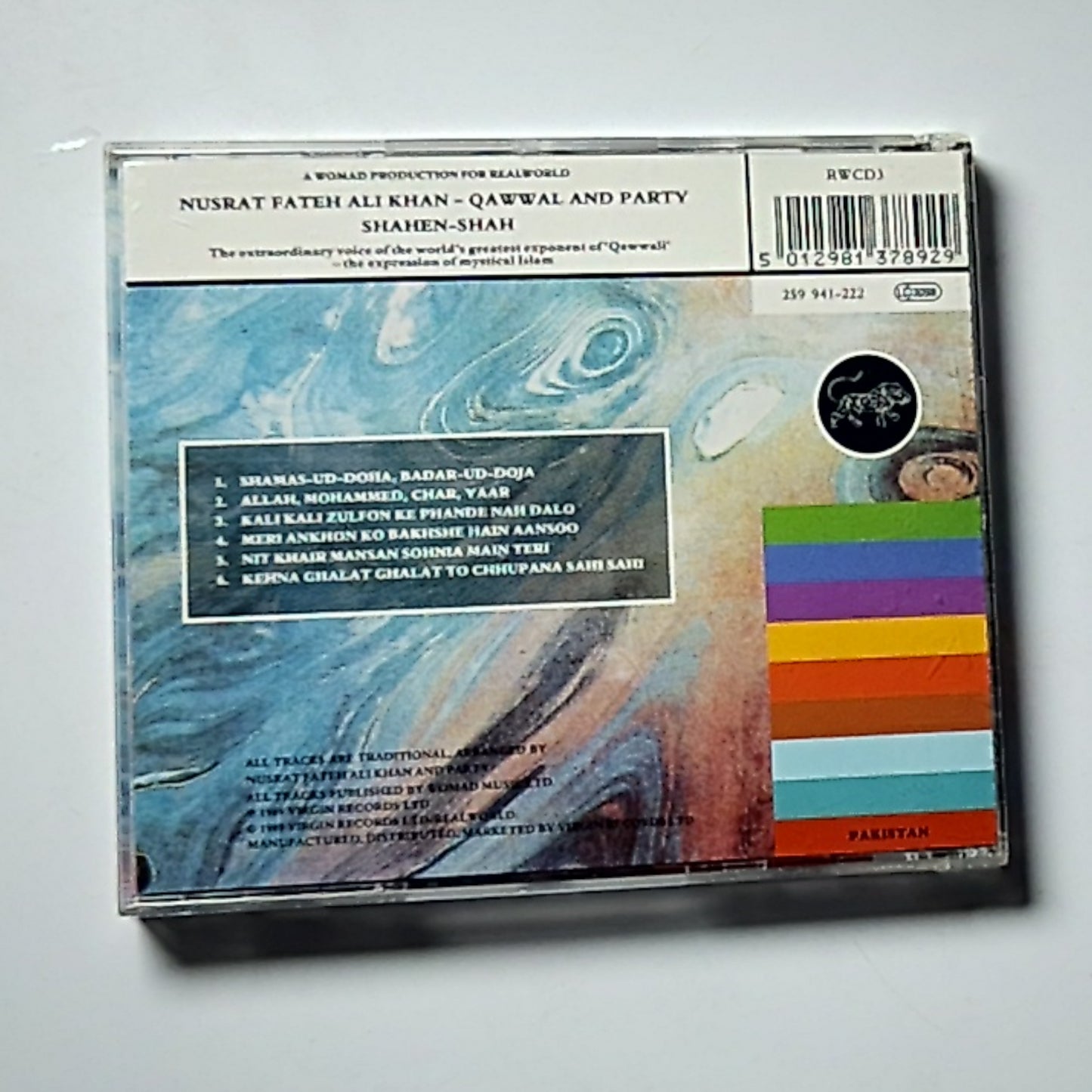 Nusrat Fateh Ali Khan & Party – Shahen Shah (CD, 1989) Europe RWCD3