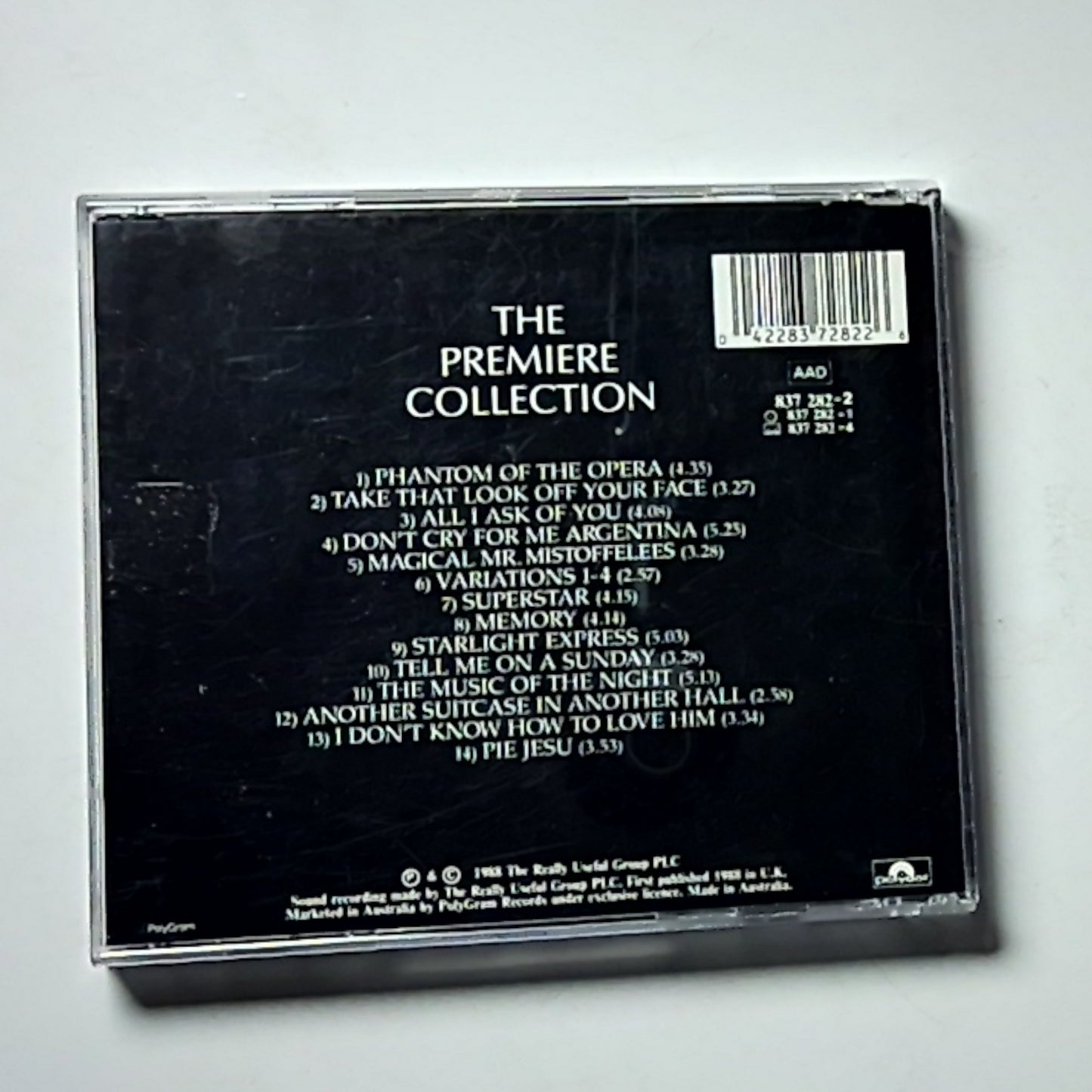 The Premiere Collection - The Best Of Andrew Lloyd Webber (CD, 1988) Australia