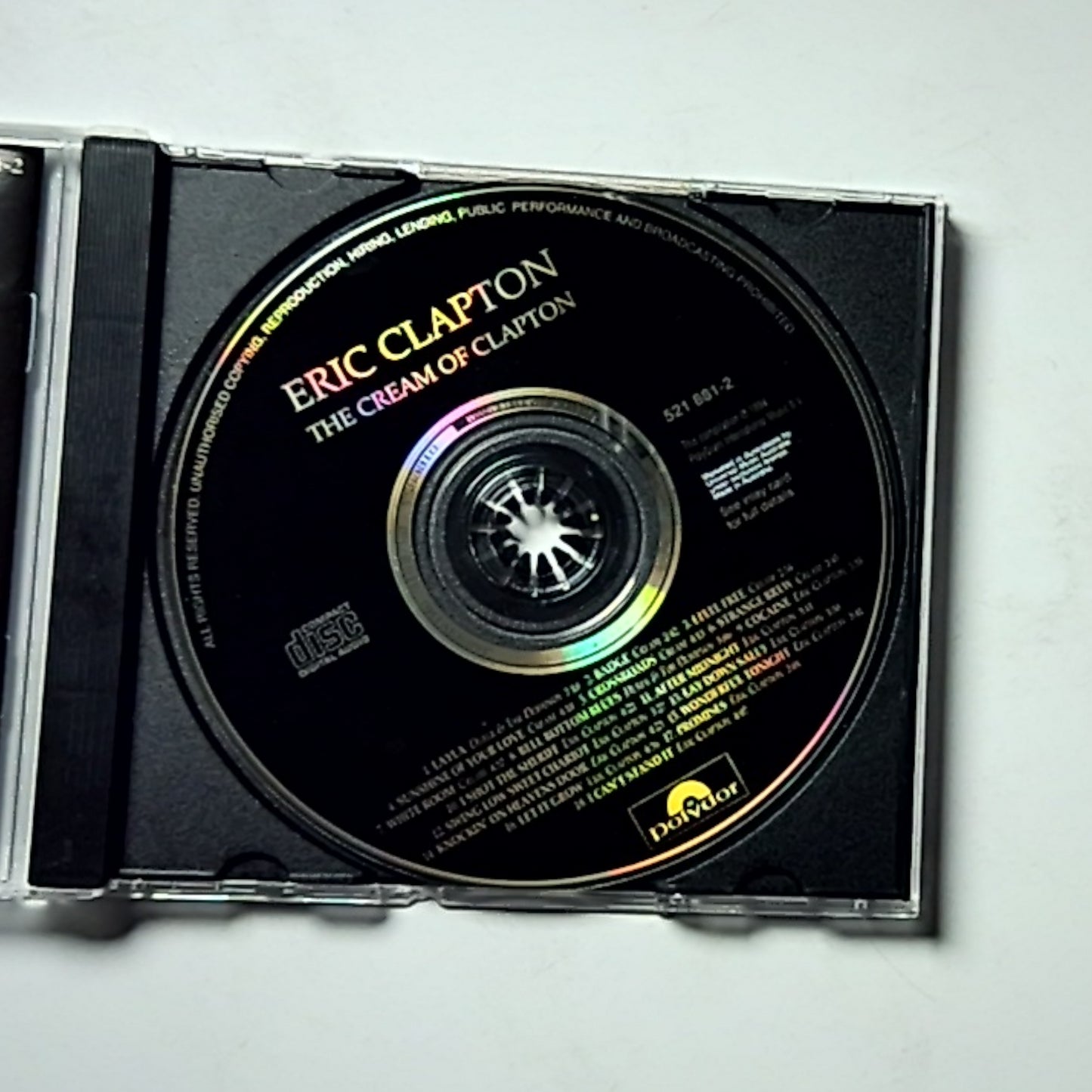 Eric Clapton – The Cream Of Clapton (CD, 2006) Australasia 521 881-2