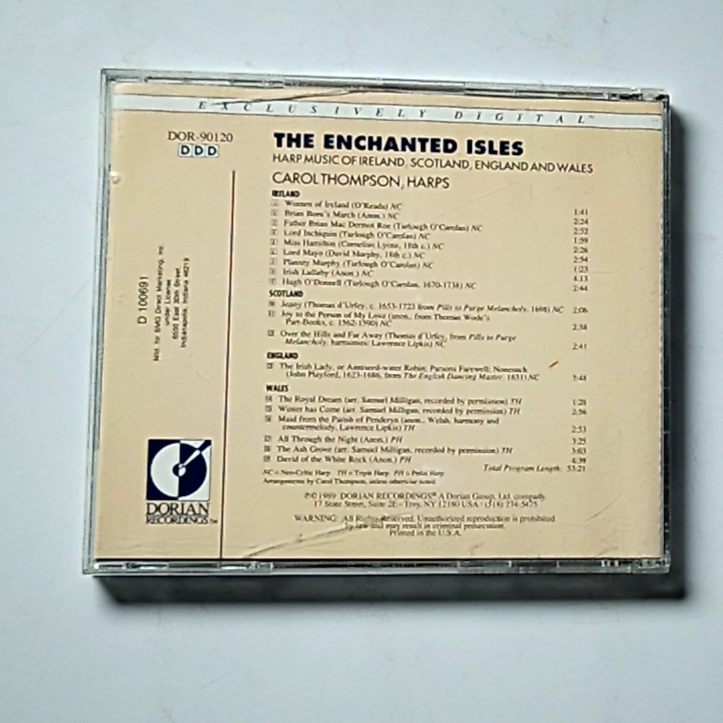 Carol Thompson – The Enchanted Isles Harp Music Of Ireland, Scotland, England CD