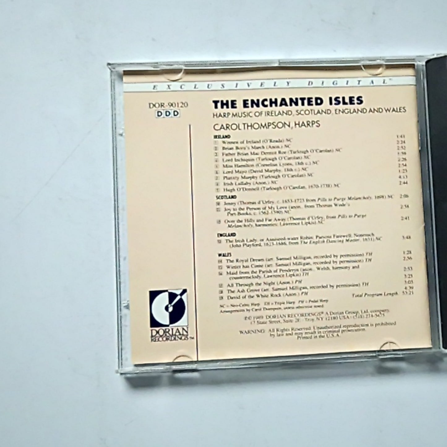 Carol Thompson – The Enchanted Isles Harp Music Of Ireland, Scotland, England CD