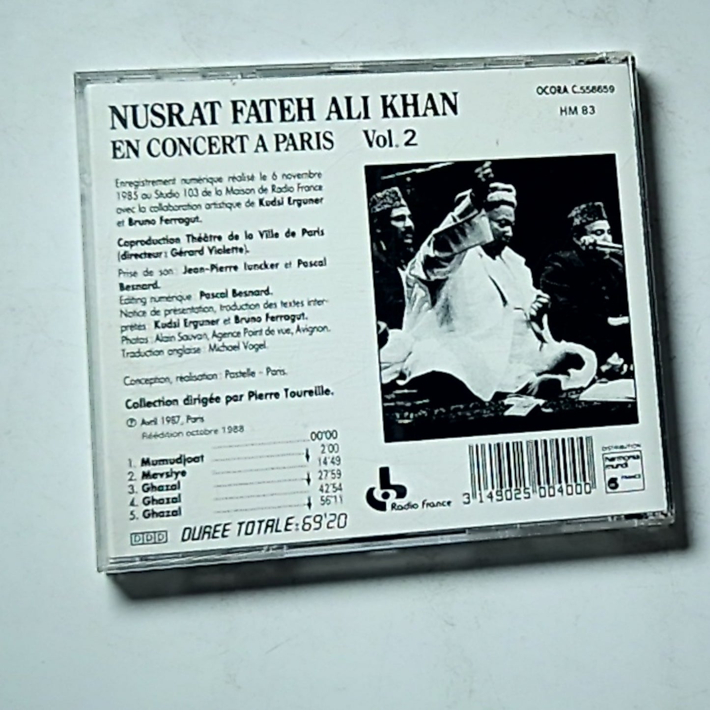Nusrat Fateh Ali Khan – En Concert À Paris Vol. 2 (CD, 1997) France C 558659