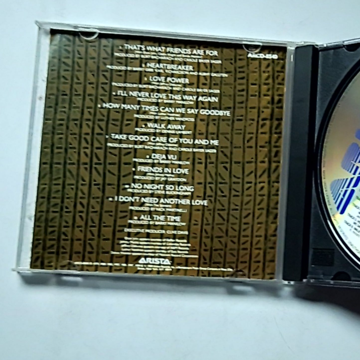 Dionne Warwick – Greatest Hits 1979-1990 (CD, 1989) US ARCD-8540