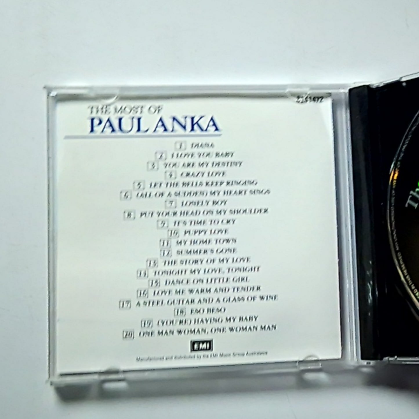 Paul Anka – The Most Of (CD, 1994) Australasia 8141472