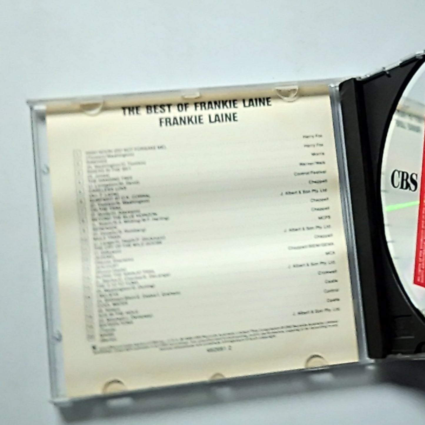 Frankie Laine – The Best Of Frankie Laine (CD) Australia 262691 2