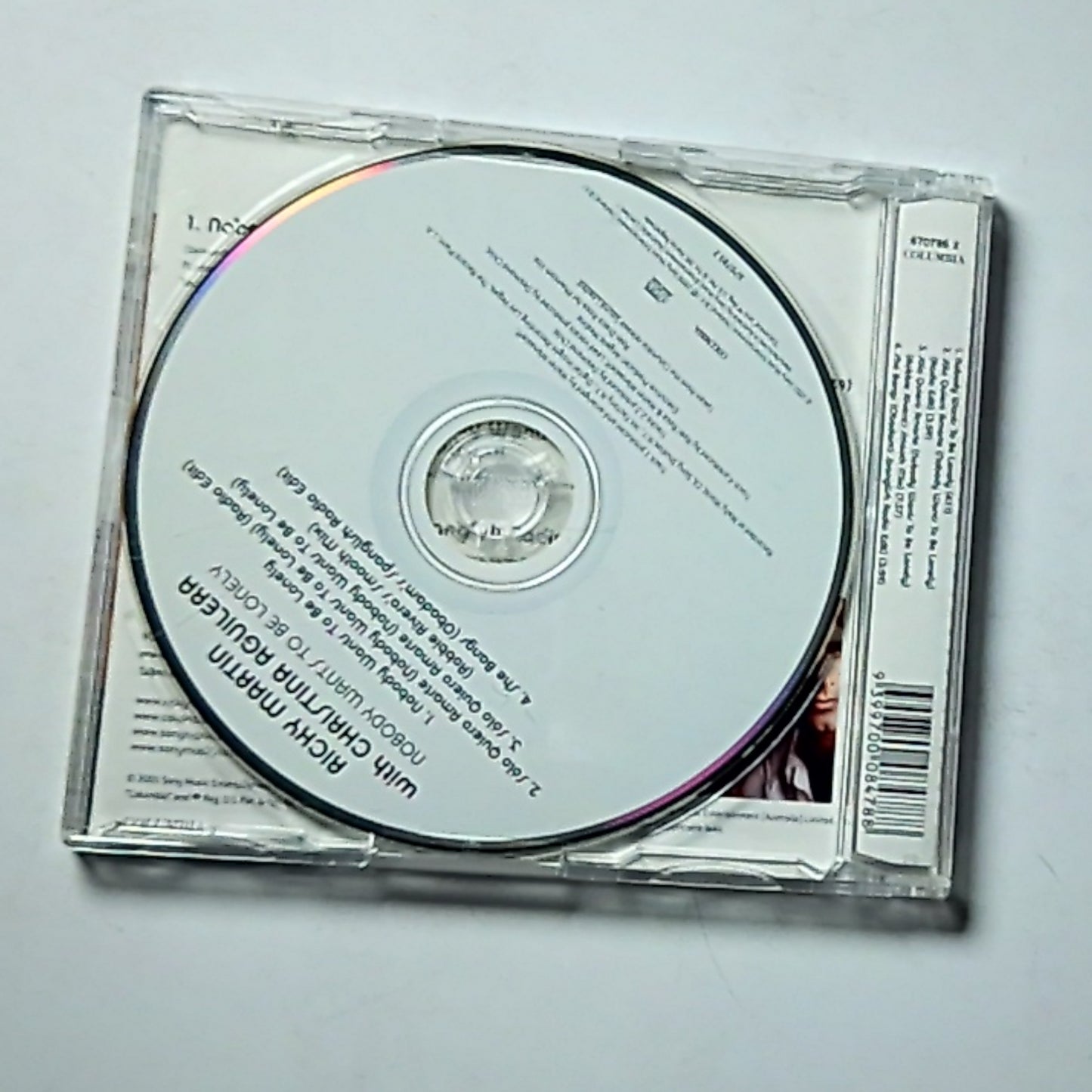 Ricky Martin, Christina Aguilera – Nobody Wants To Be Lonely (CD 2001) Australia