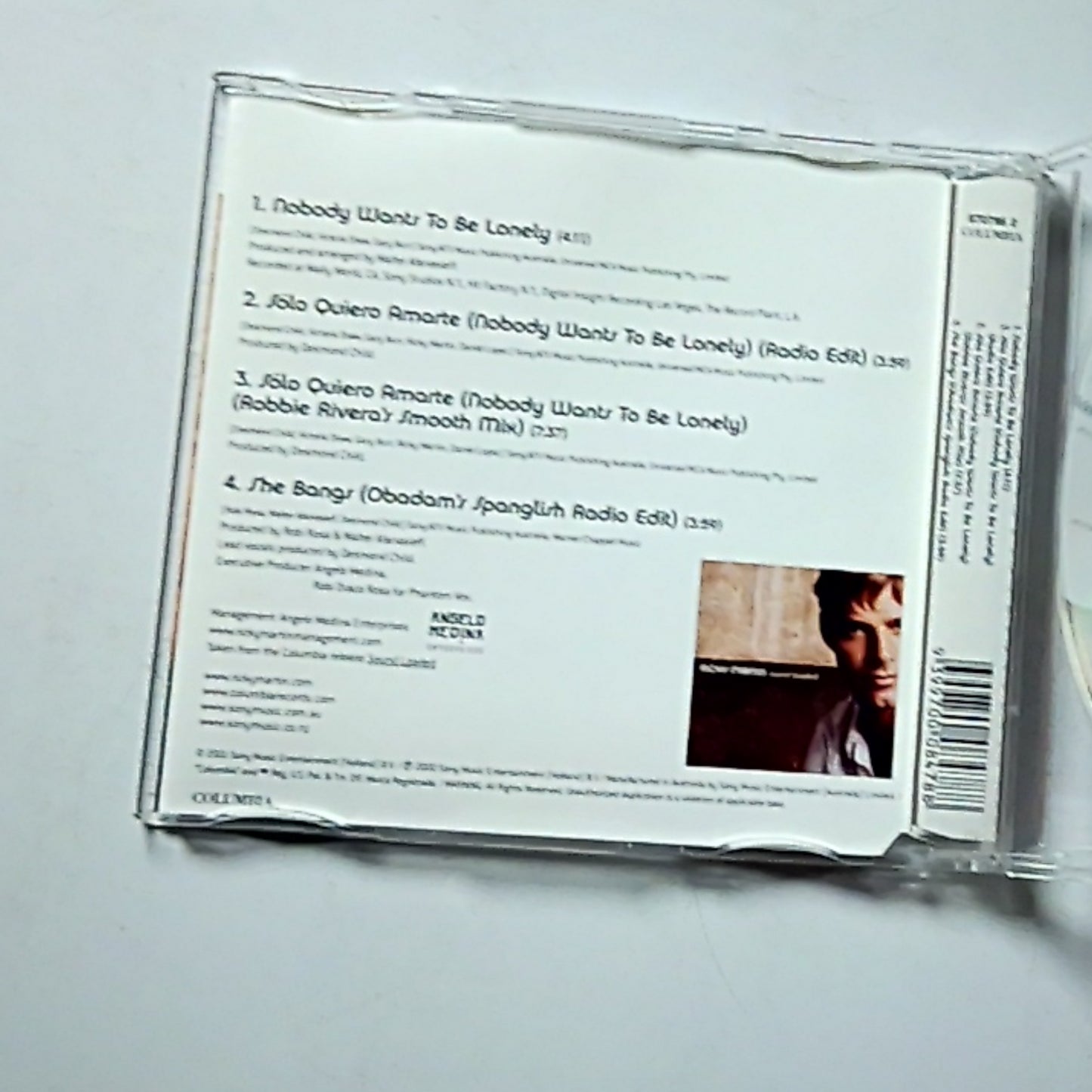 Ricky Martin, Christina Aguilera – Nobody Wants To Be Lonely (CD 2001) Australia