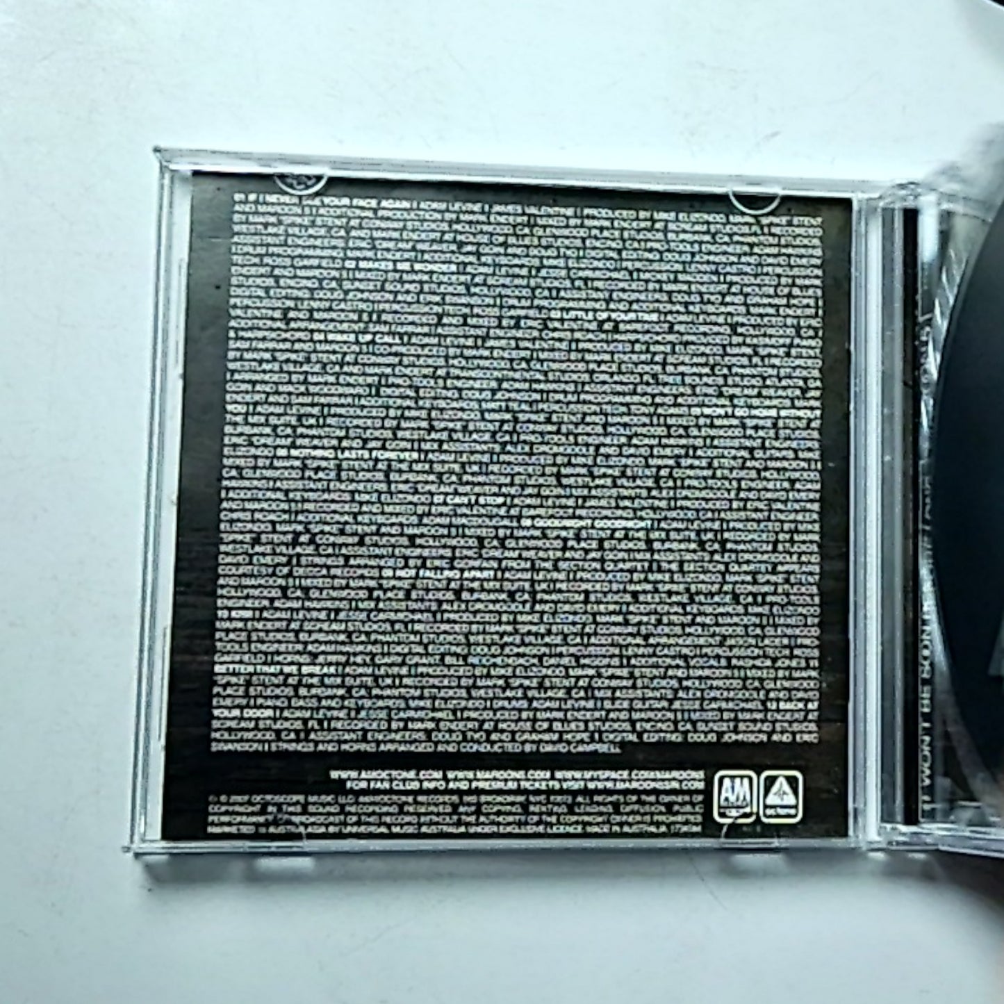 Maroon 5 – It Won't Be Soon Before Long (CD, 2007) Australasia 1734584