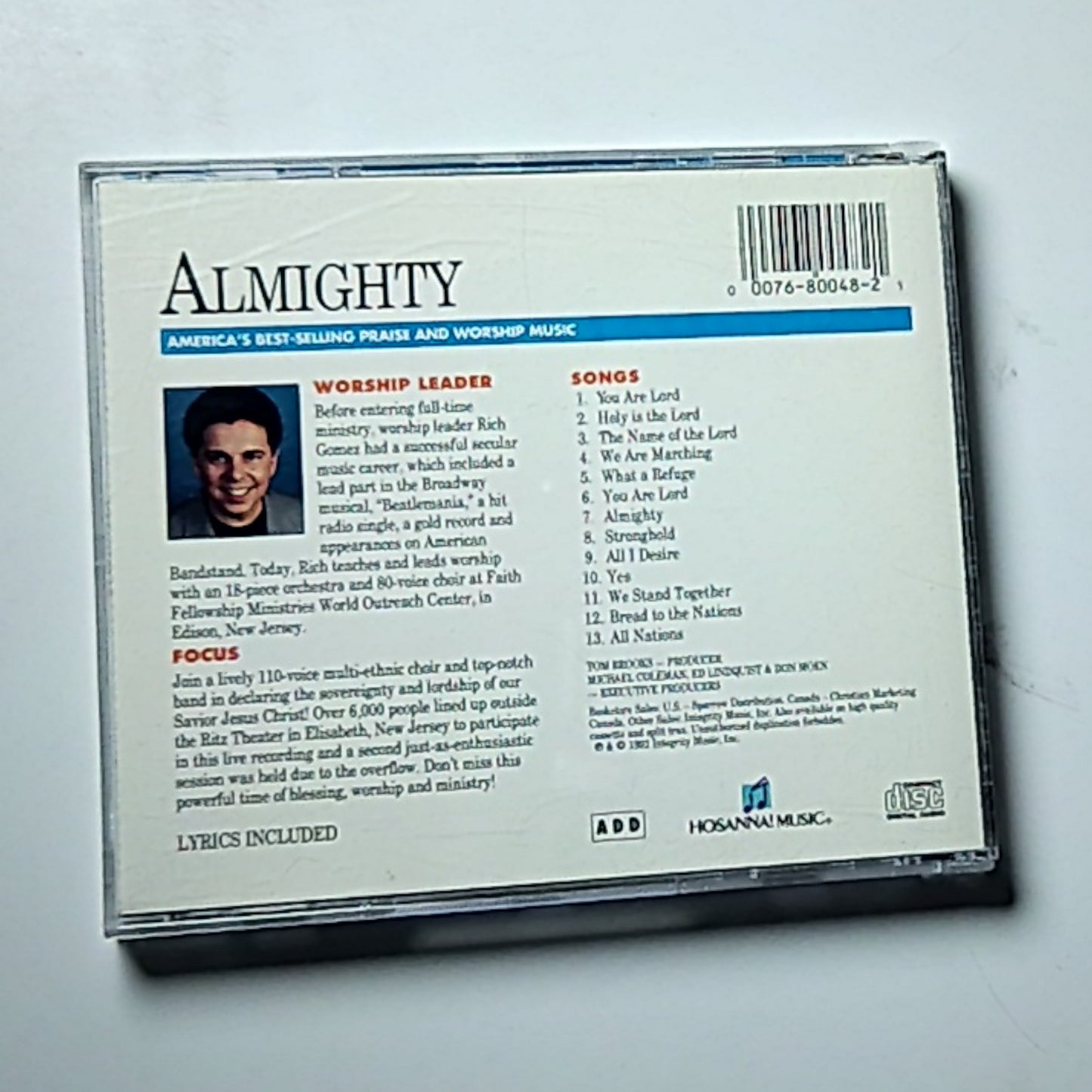 Richie Gomez – Almighty (CD, 1992) US HMD048