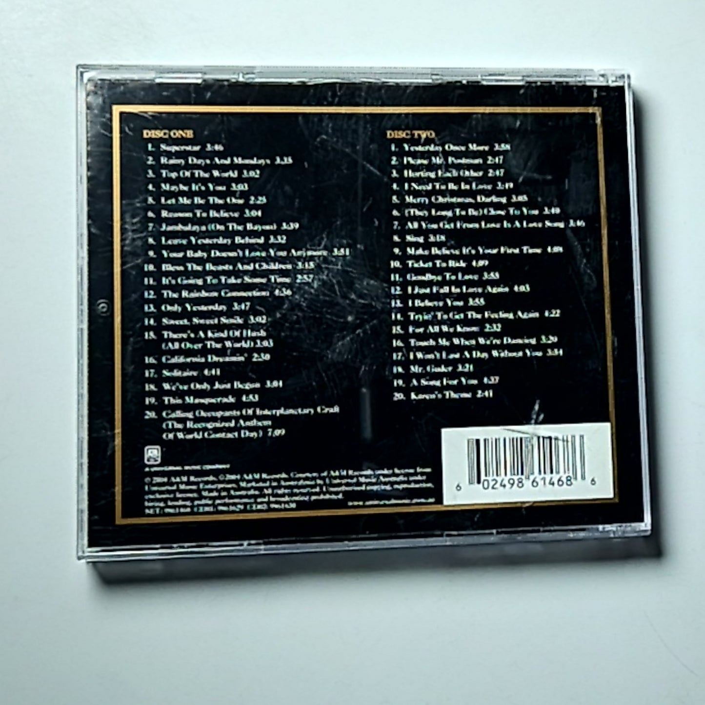 Carpenters – Carpenters Gold - 35th Anniversary Edition (CD, 2004) Australia