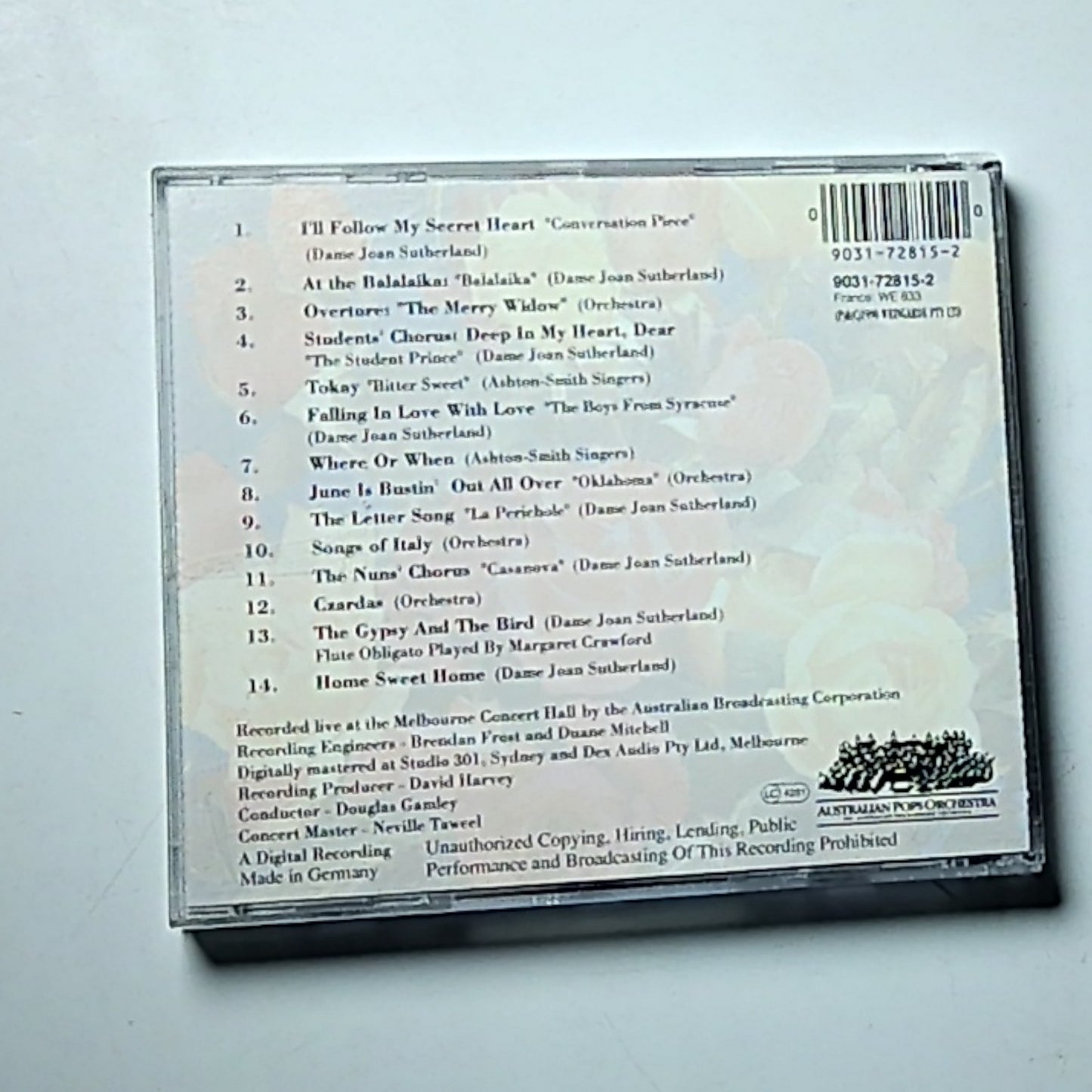 Joan Sutherland, The Australian Pops Orchestra – An Evening To Remember CD