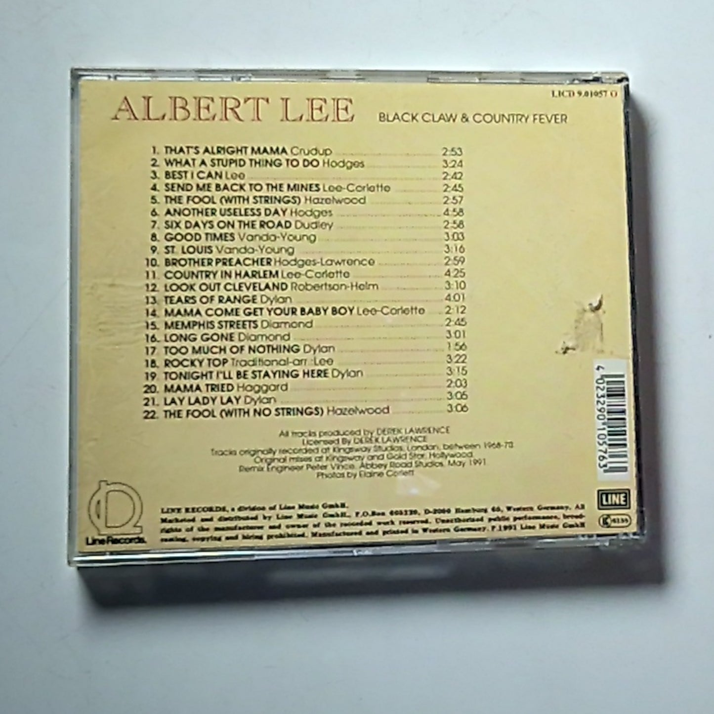 Albert Lee – Black Claw & Country Fever (CD, 1991) Germany LICD 9.01057 O