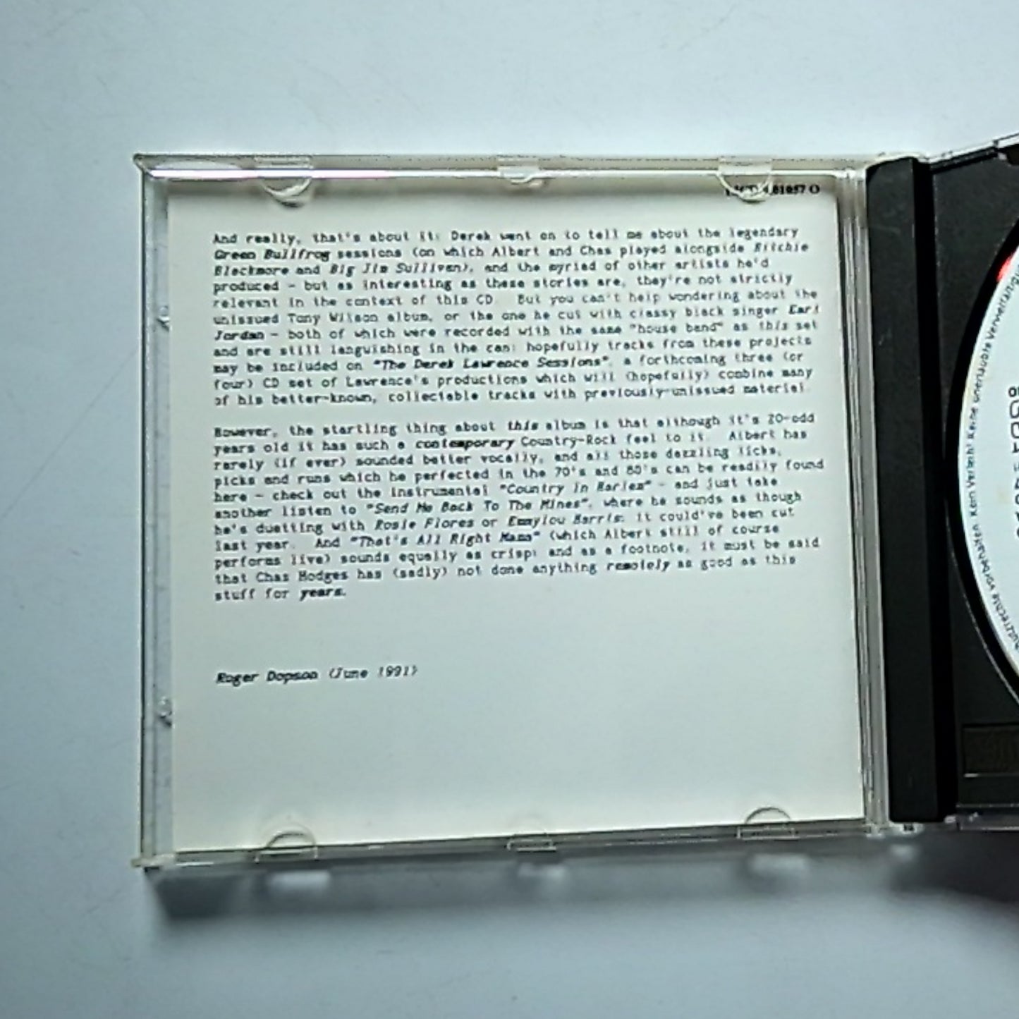 Albert Lee – Black Claw & Country Fever (CD, 1991) Germany LICD 9.01057 O