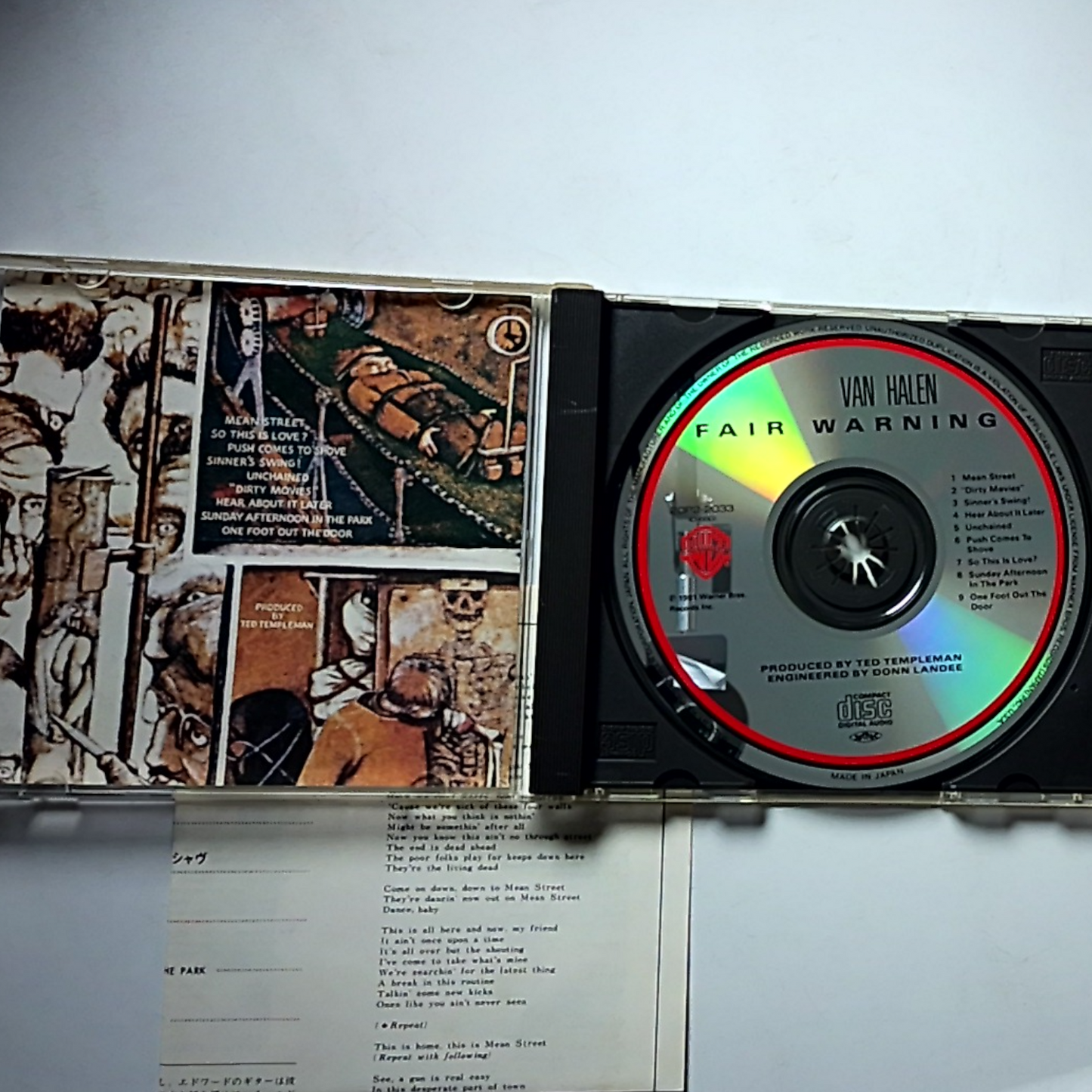 Van Halen – Fair Warning (CD, 1989) Japan 20P2-2033