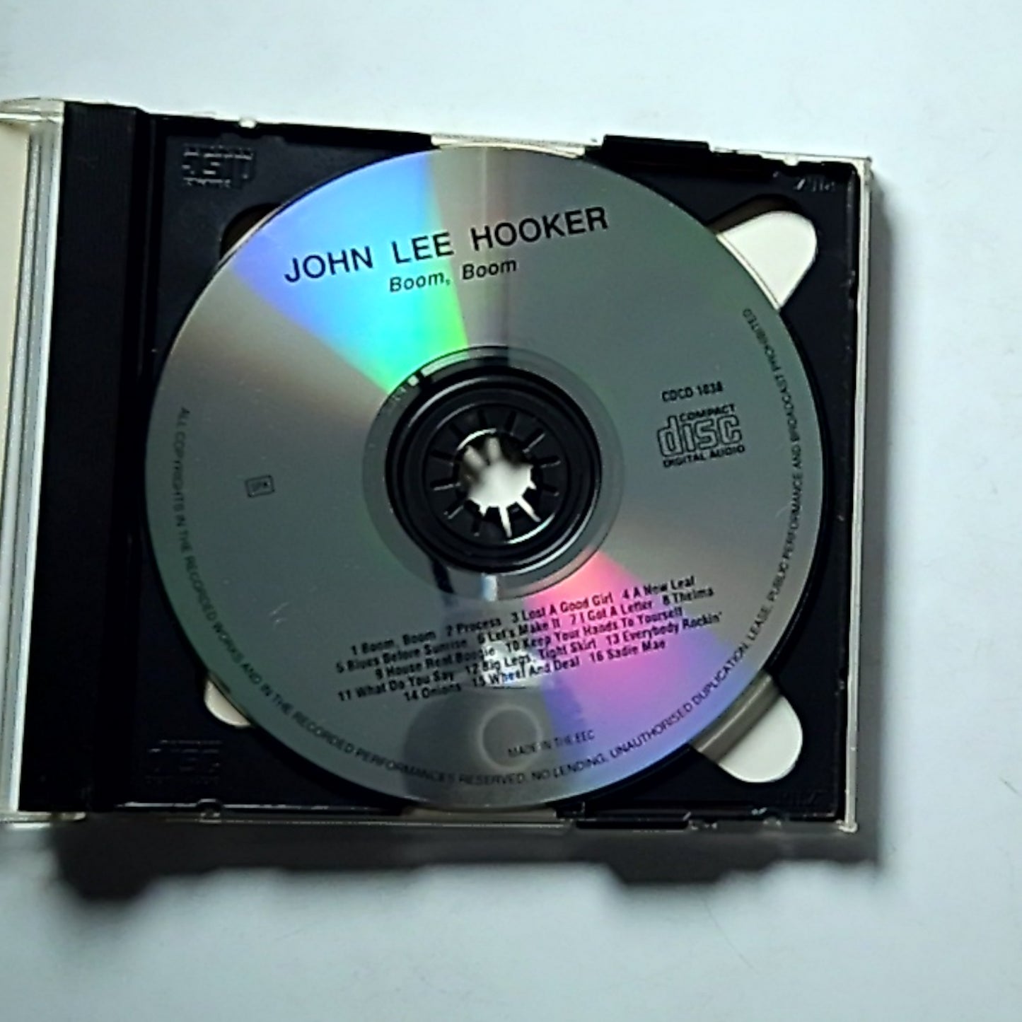 John Lee Hooker – Boom Boom (CD, 1992) Europe CDCD 1038