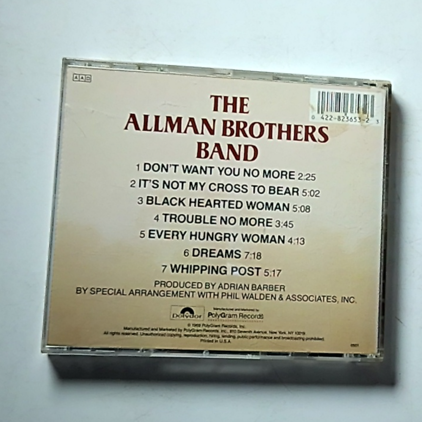 The Allman Brothers Band – The Allman Brothers Band (CD) US 823 653-2