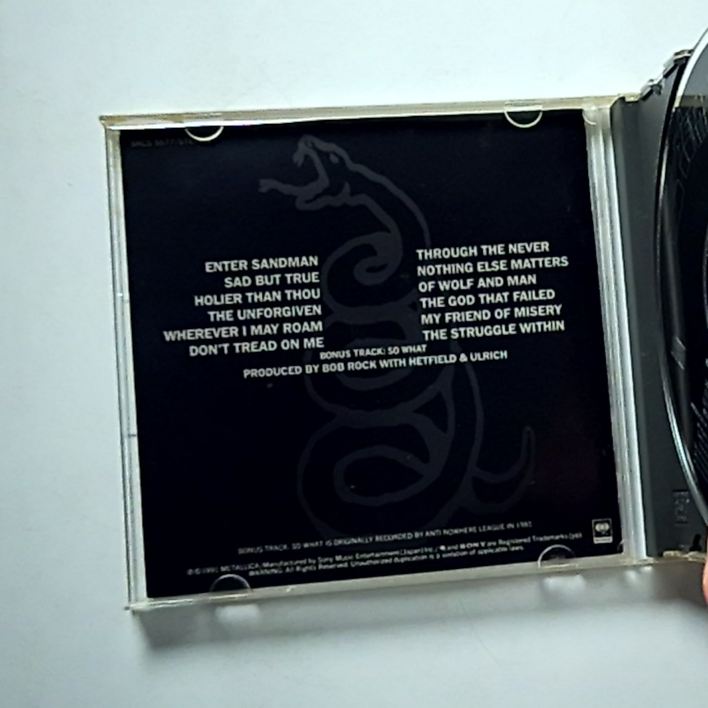 Metallica – Metallica (CD, 1991) Japan Bonus Track SRCS 5577