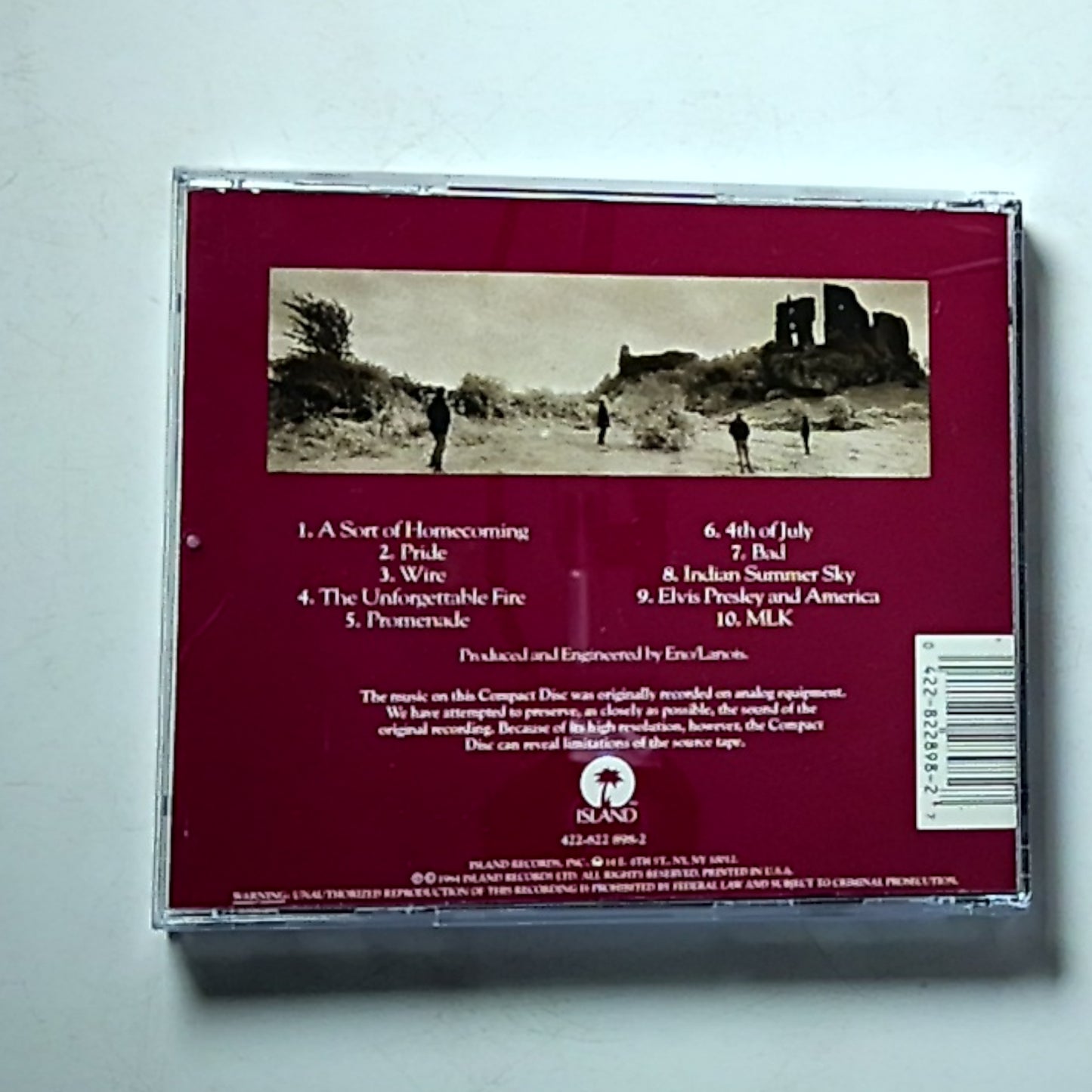 U2 – The Unforgettable Fire (CD, 1990) US 422-822 898-2
