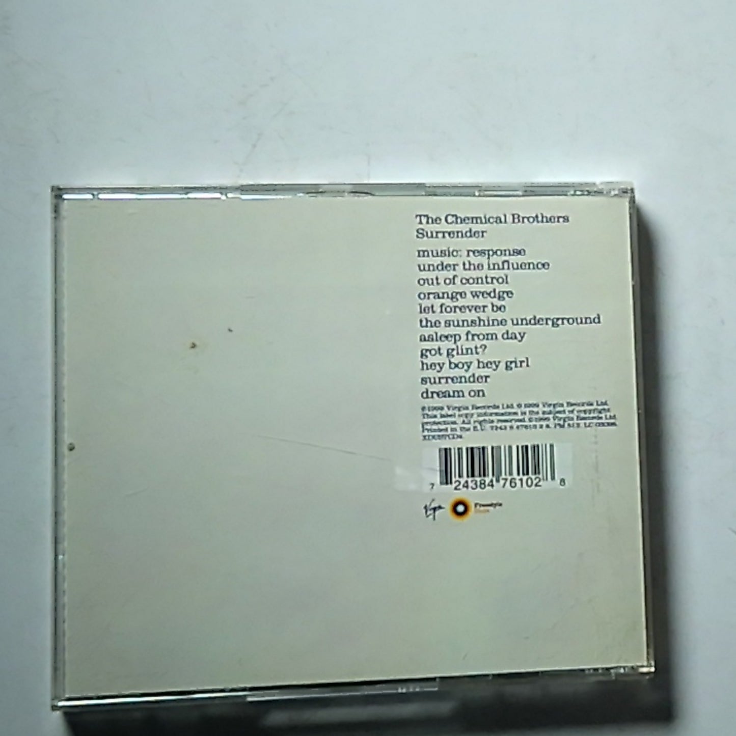 The Chemical Brothers – Surrender (CD, 1999) Europe XDUSTCD4