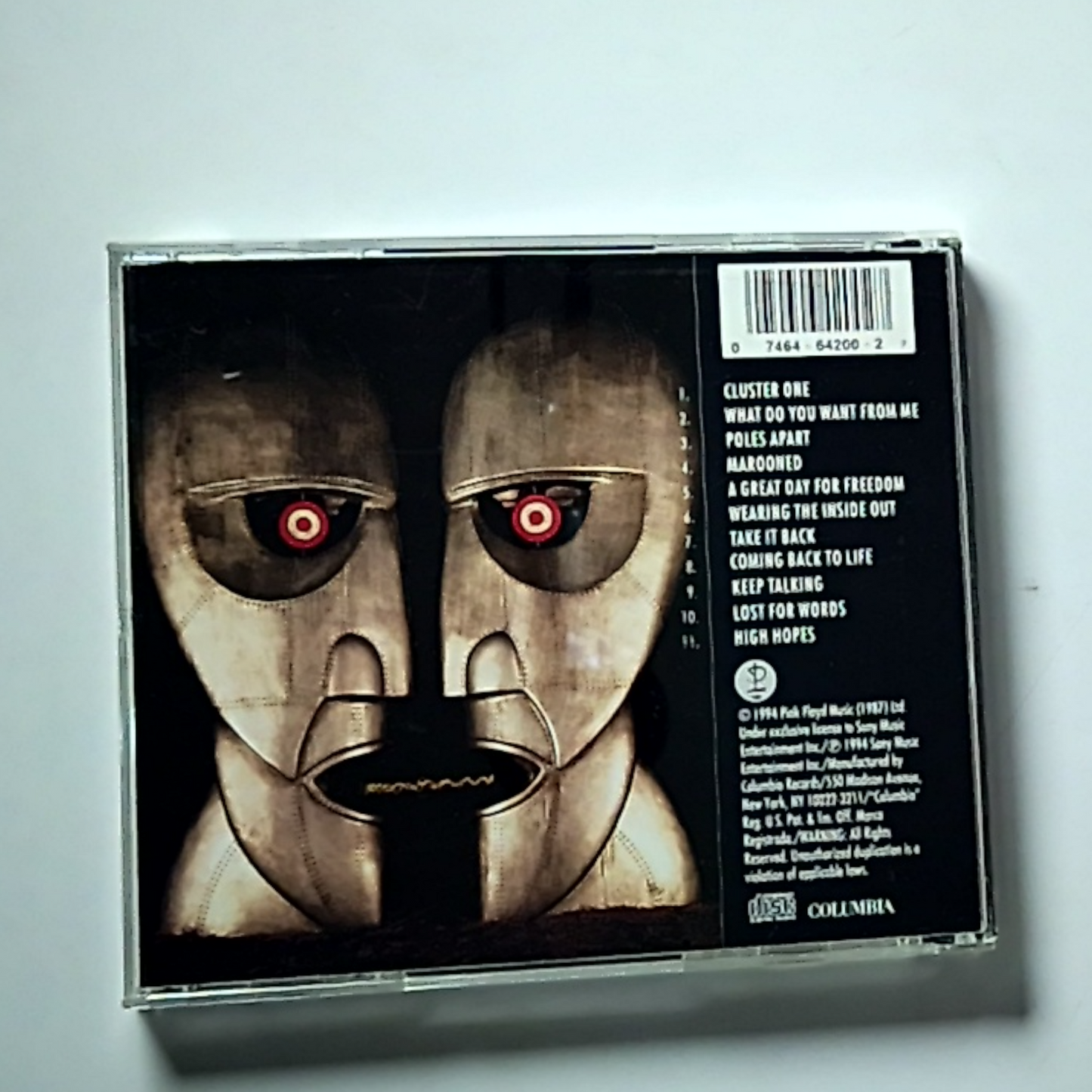 Pink Floyd – The Division Bell (CD, 1994) US CK 64200