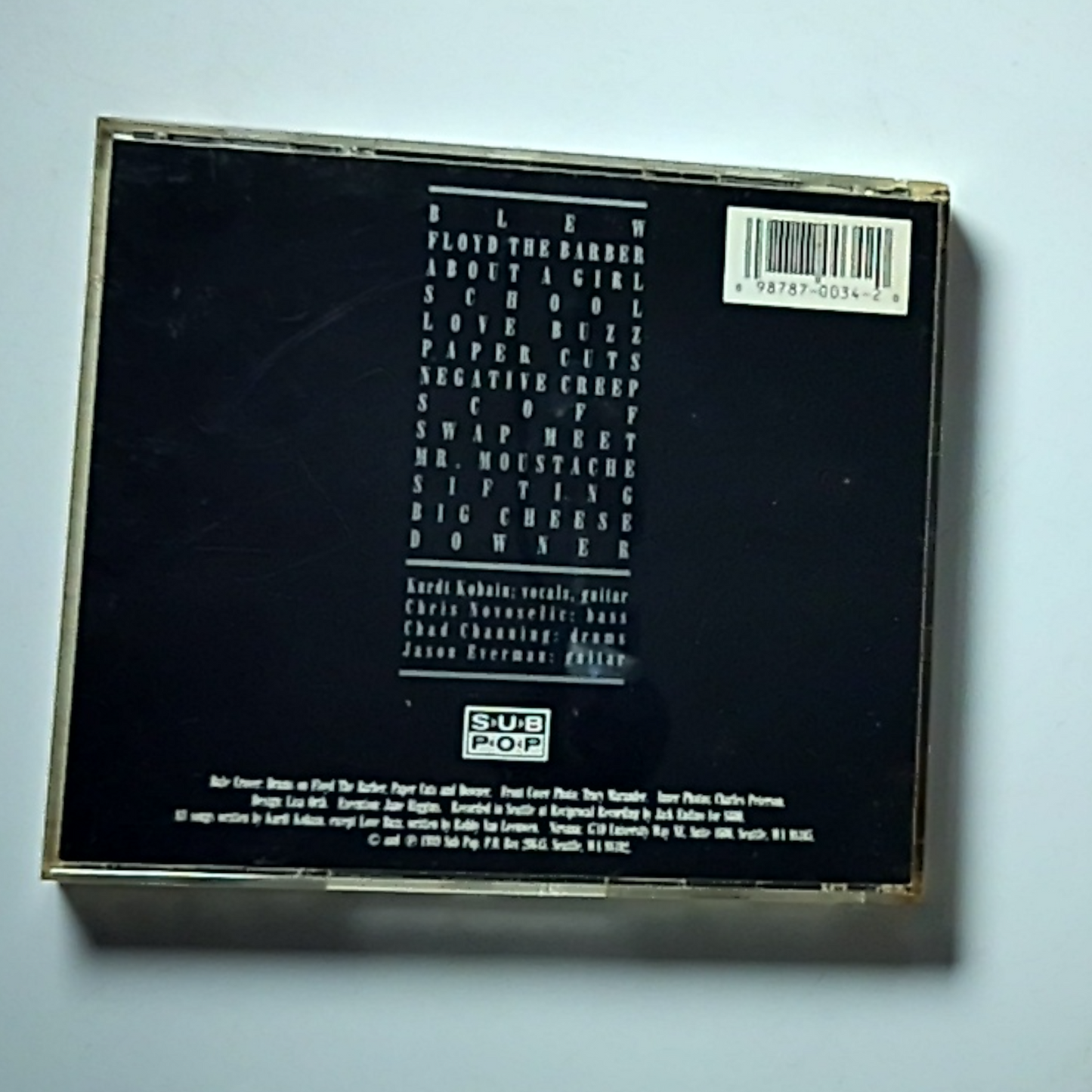 Nirvana – Bleach (CD, 1990) US SP34b