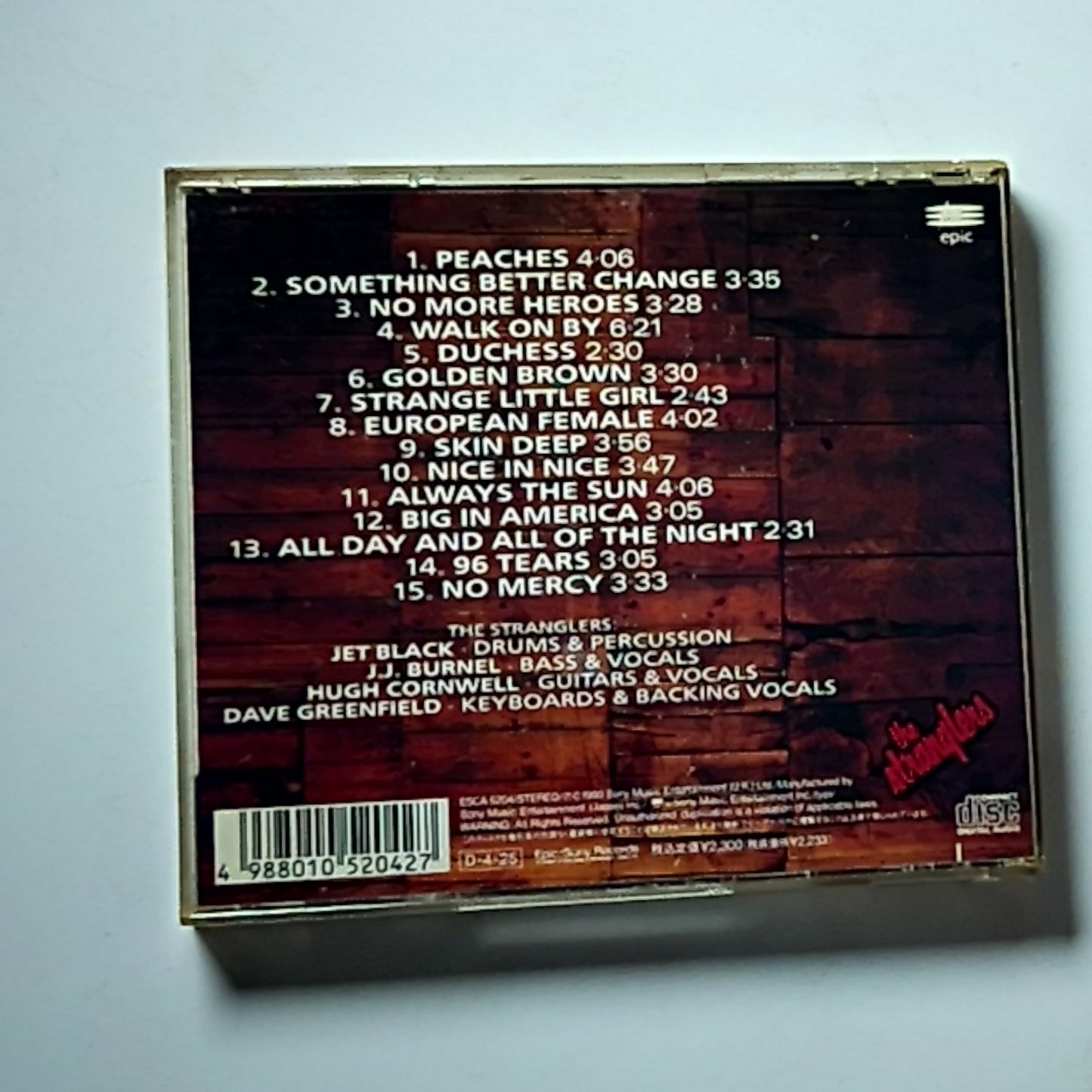 The Stranglers – Greatest Hits 1977 - 1990 (CD, 1991) Japan ESCA 5204